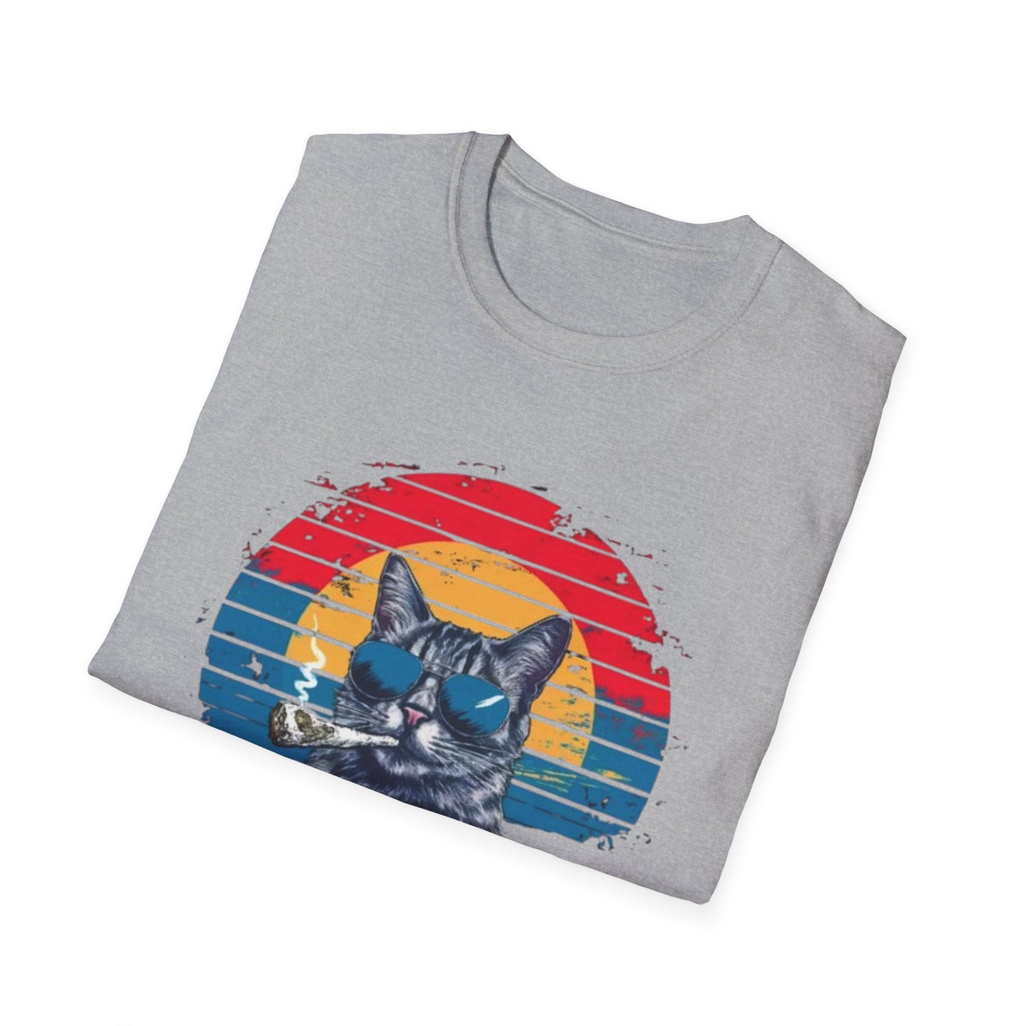 Badass Cat Dad T-Shirt Printify T-Shirt Rhythm & Drip Apparel