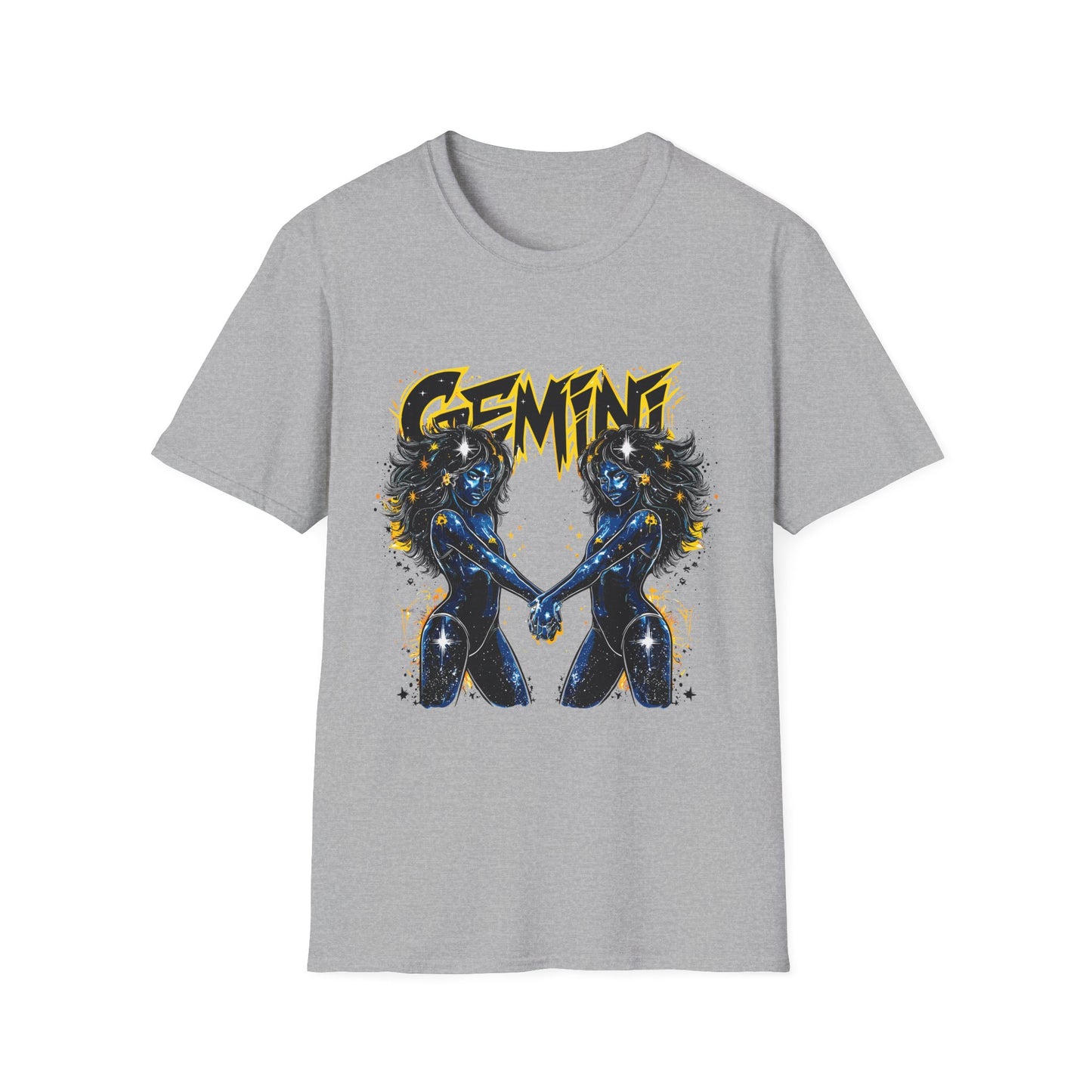 Gemini Zodiac T-Shirt Sport Grey Printify T-Shirt Rhythm & Drip Apparel
