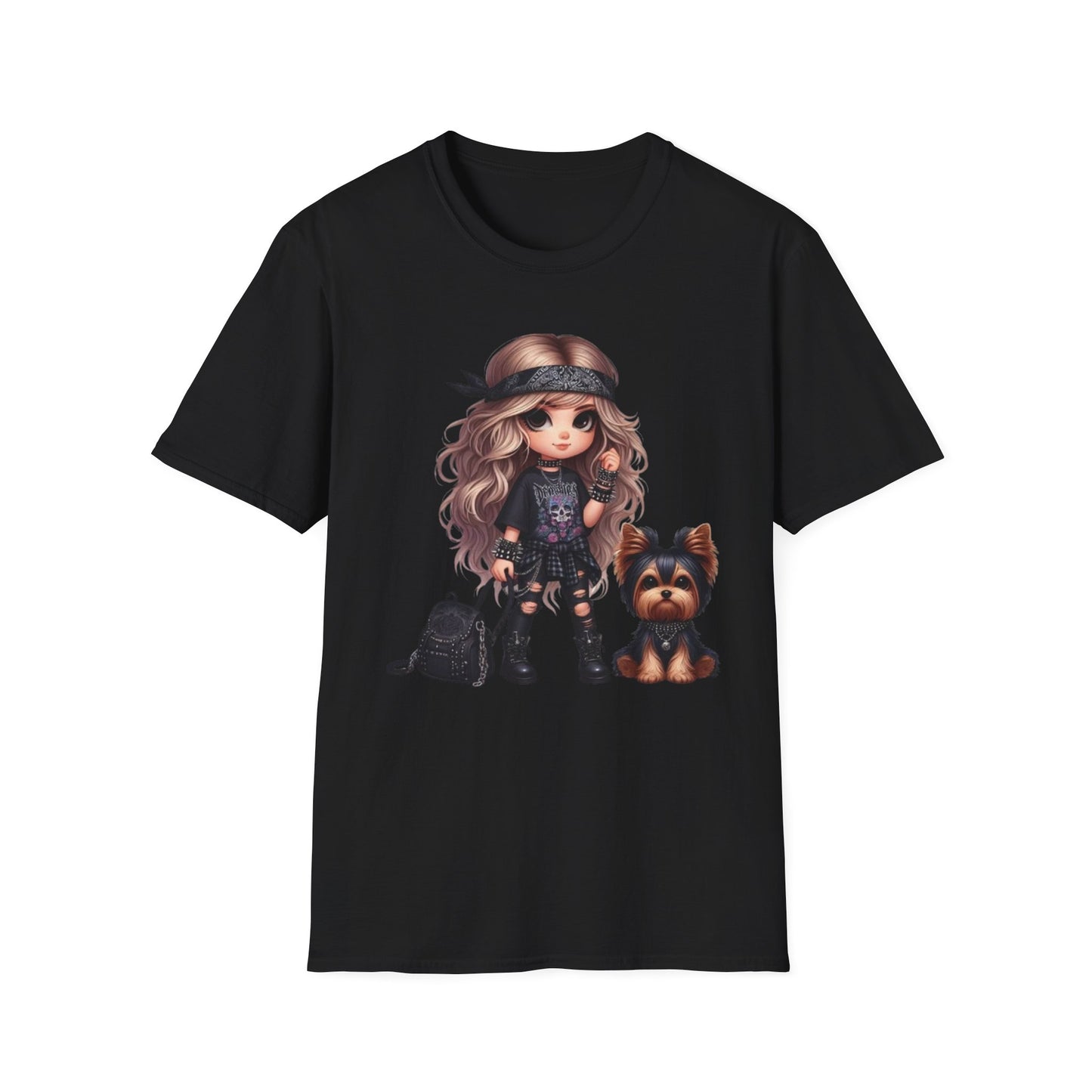 A Girl And Her Dog 2 T-Shirt Black Printify T-Shirt Rhythm & Drip Apparel