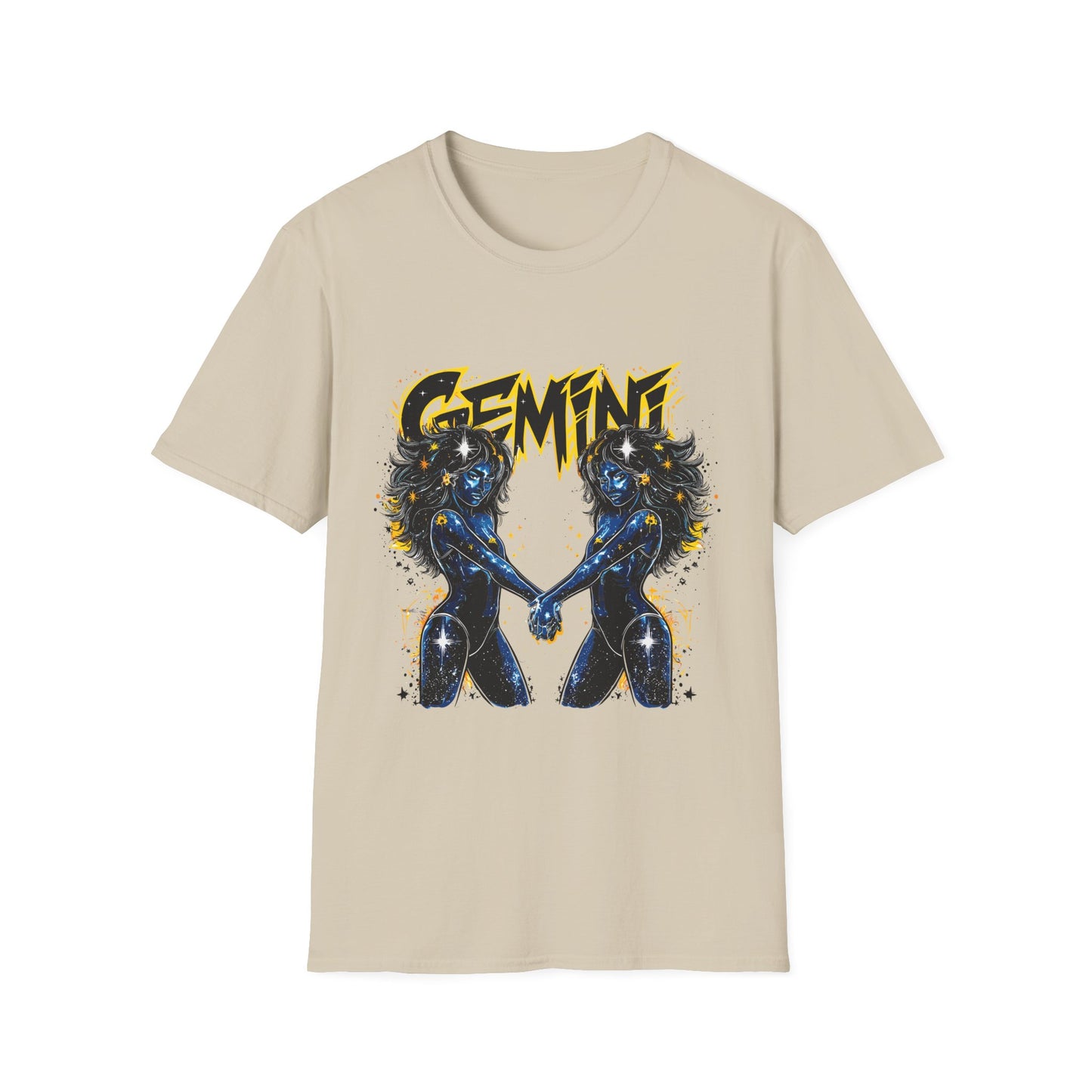 Gemini Zodiac T-Shirt Sand Printify T-Shirt Rhythm & Drip Apparel