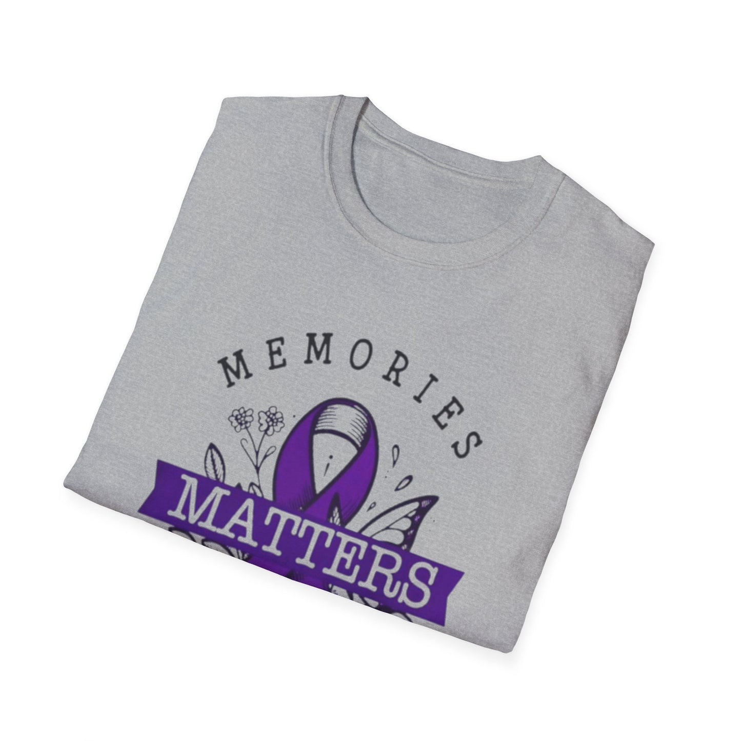 Alzheimer Awareness- Memories Matter Unisex T-Shirt Printify T-Shirt Rhythm & Drip Apparel