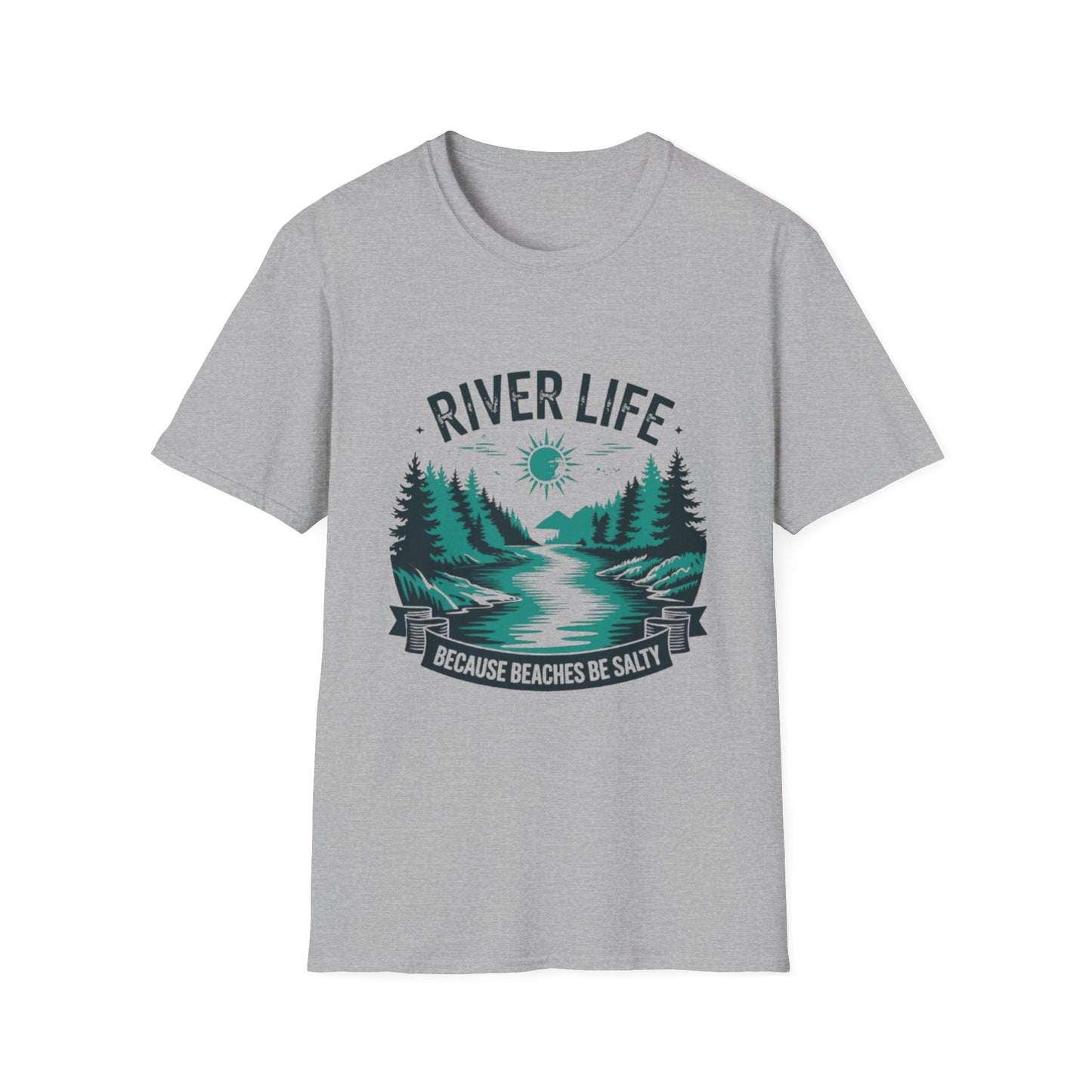 Summer- River Life Graphic T-Shirt Sport Grey Printify T-Shirt Rhythm & Drip Apparel