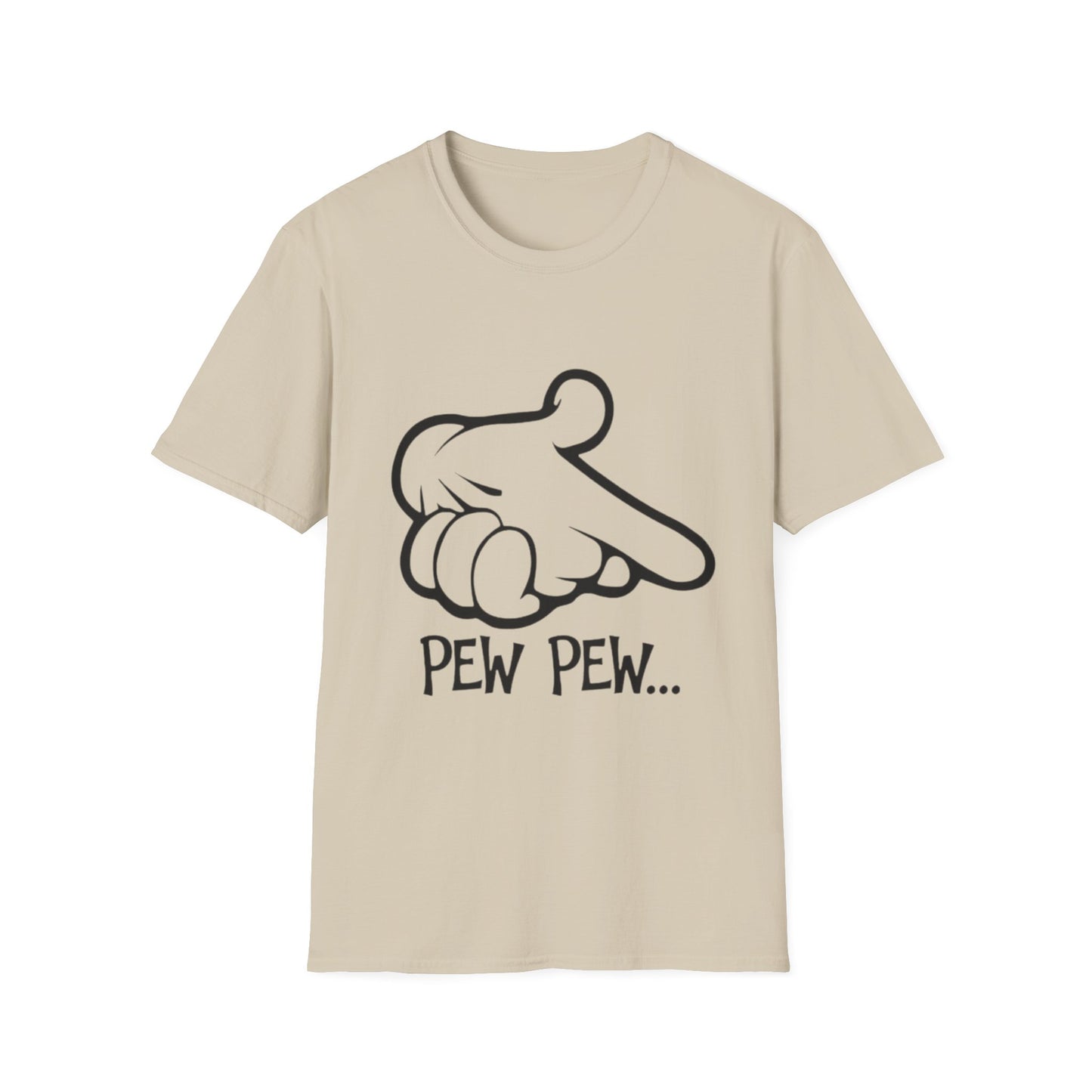 Fun 'Pew Pew' Unisex Softstyle T-Shirt - Casual Graphic Tee for Gamers