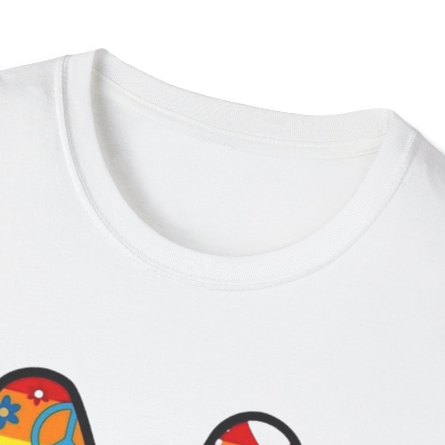 Colorful Peace and Love T-Shirt Printify T-Shirt Rhythm & Drip Apparel