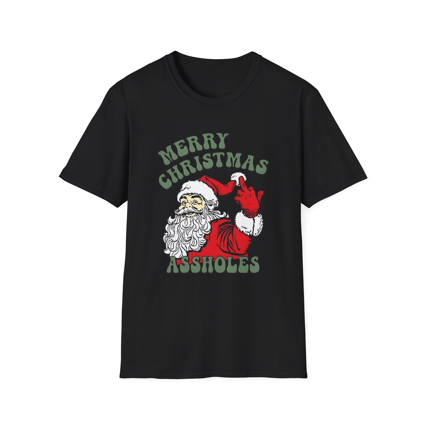 Funny Christmas T-Shirt, Merry Christmas A**holes Graphic Tee, Holiday Humor Shirt, Unisex Festive Tee, Gift for Him/Her