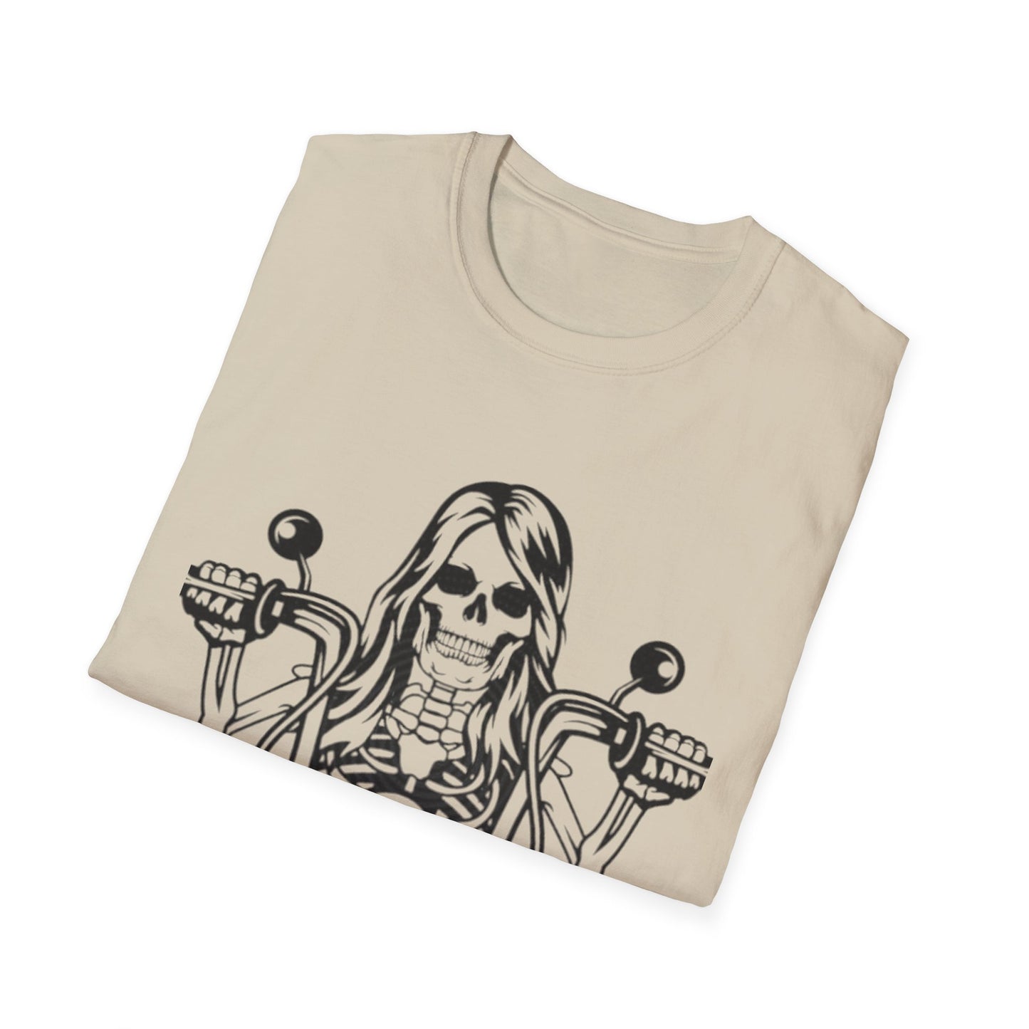 Woman Skeleton Biker T-Shirt Printify T-Shirt Rhythm & Drip Apparel