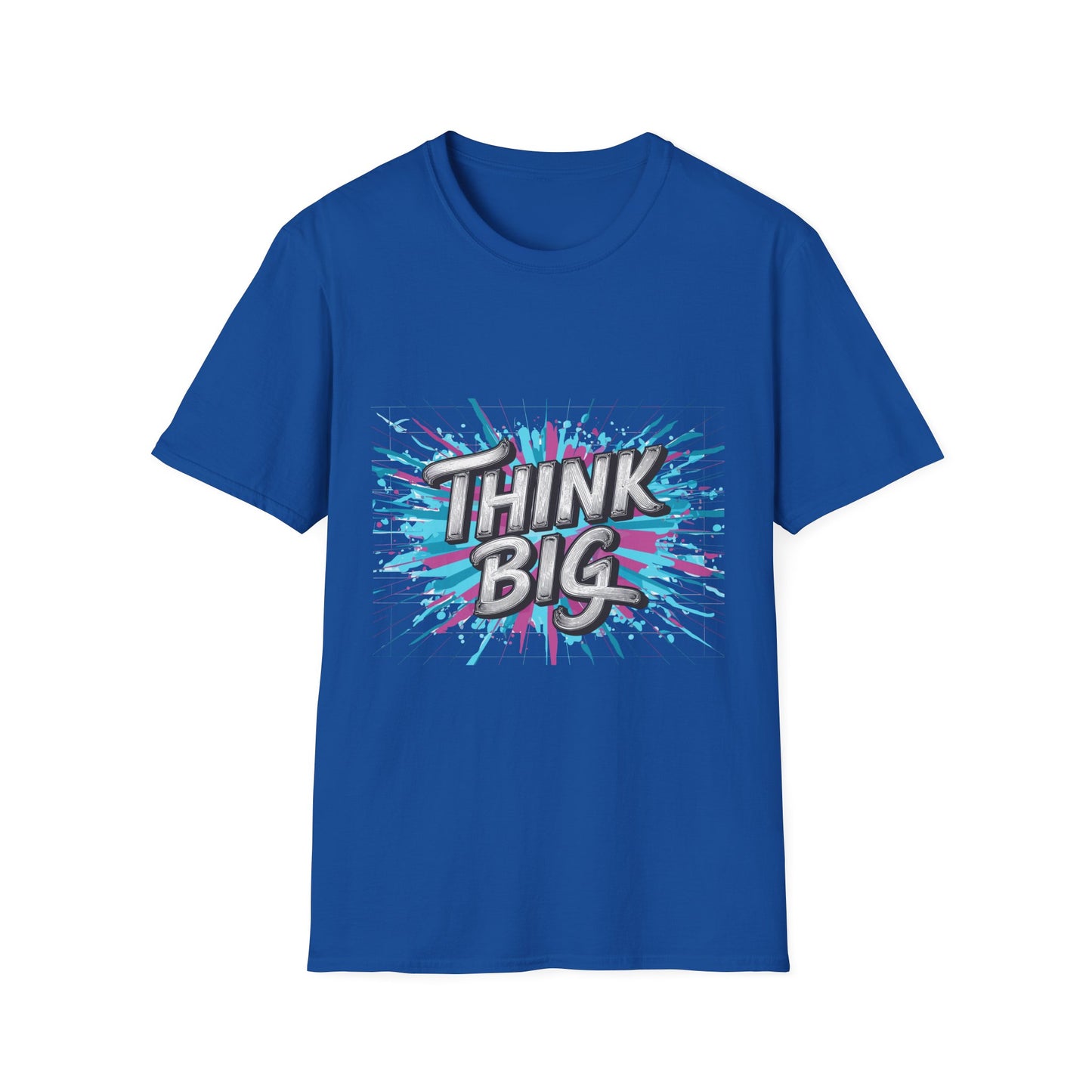 Inspirational Unisex Softstyle T-Shirt - 'Think Big' Motivational Graphic Tee