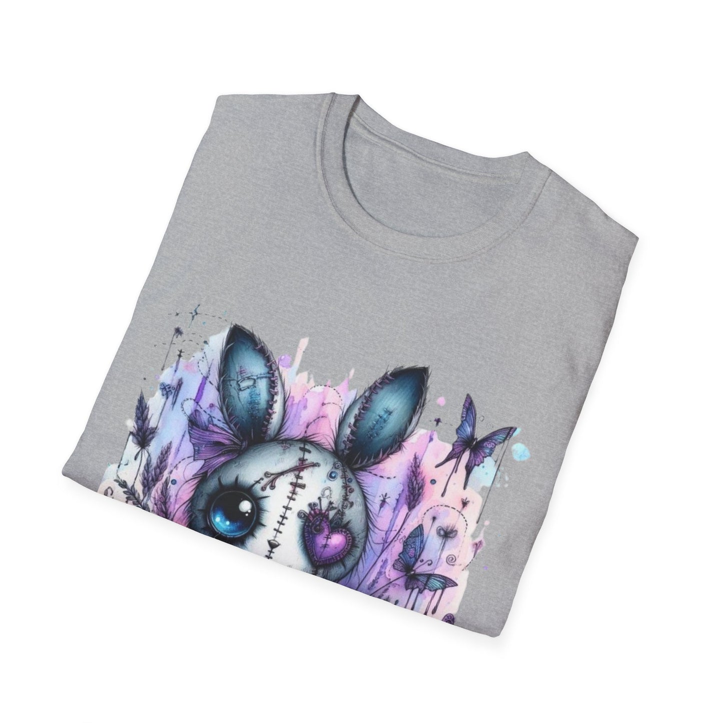 Cute Gothic Bunny Unisex T-Shirt | Softstyle Tee for Halloween & Casual Wear