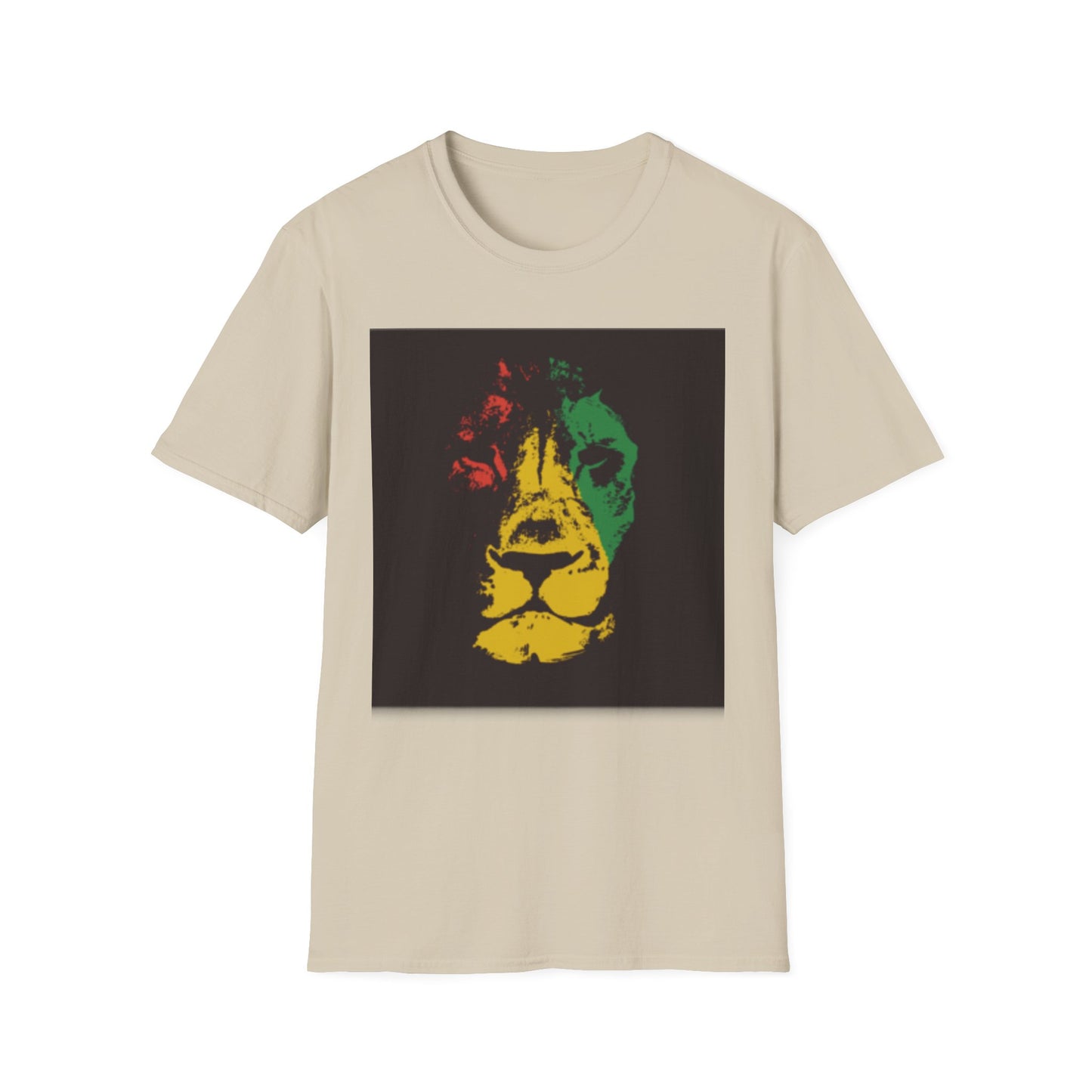 Vibrant Lion T-Shirt Sand Printify T-Shirt Rhythm & Drip Apparel