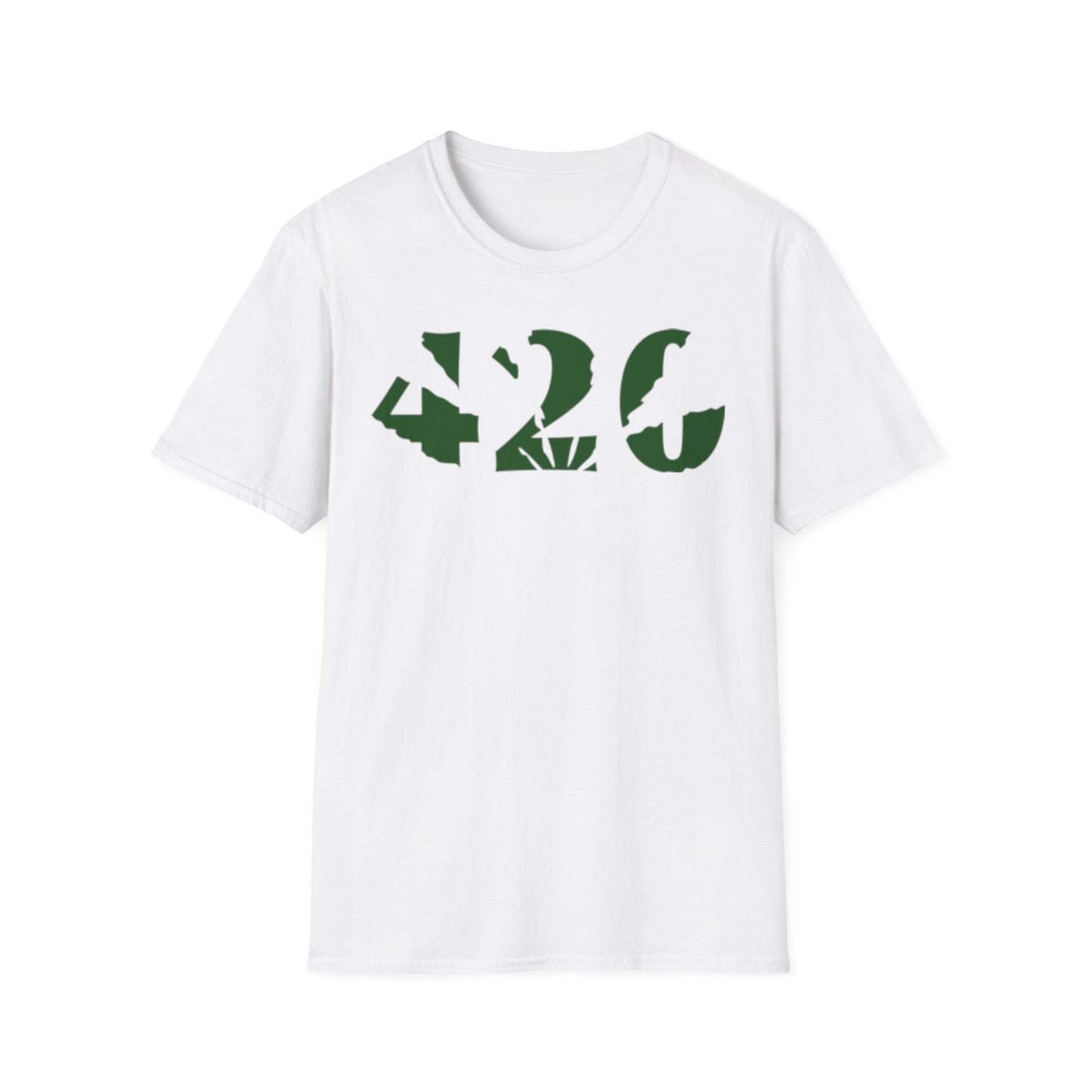 420 Green Leaf T-Shirt White Printify T-Shirt Rhythm & Drip Apparel