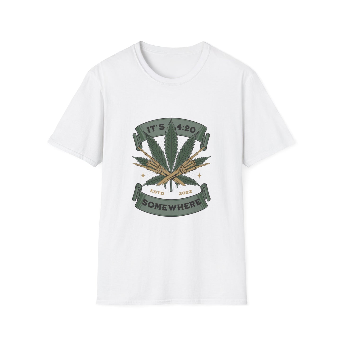 420 Celebration T-Shirt White Printify T-Shirt Rhythm & Drip Apparel