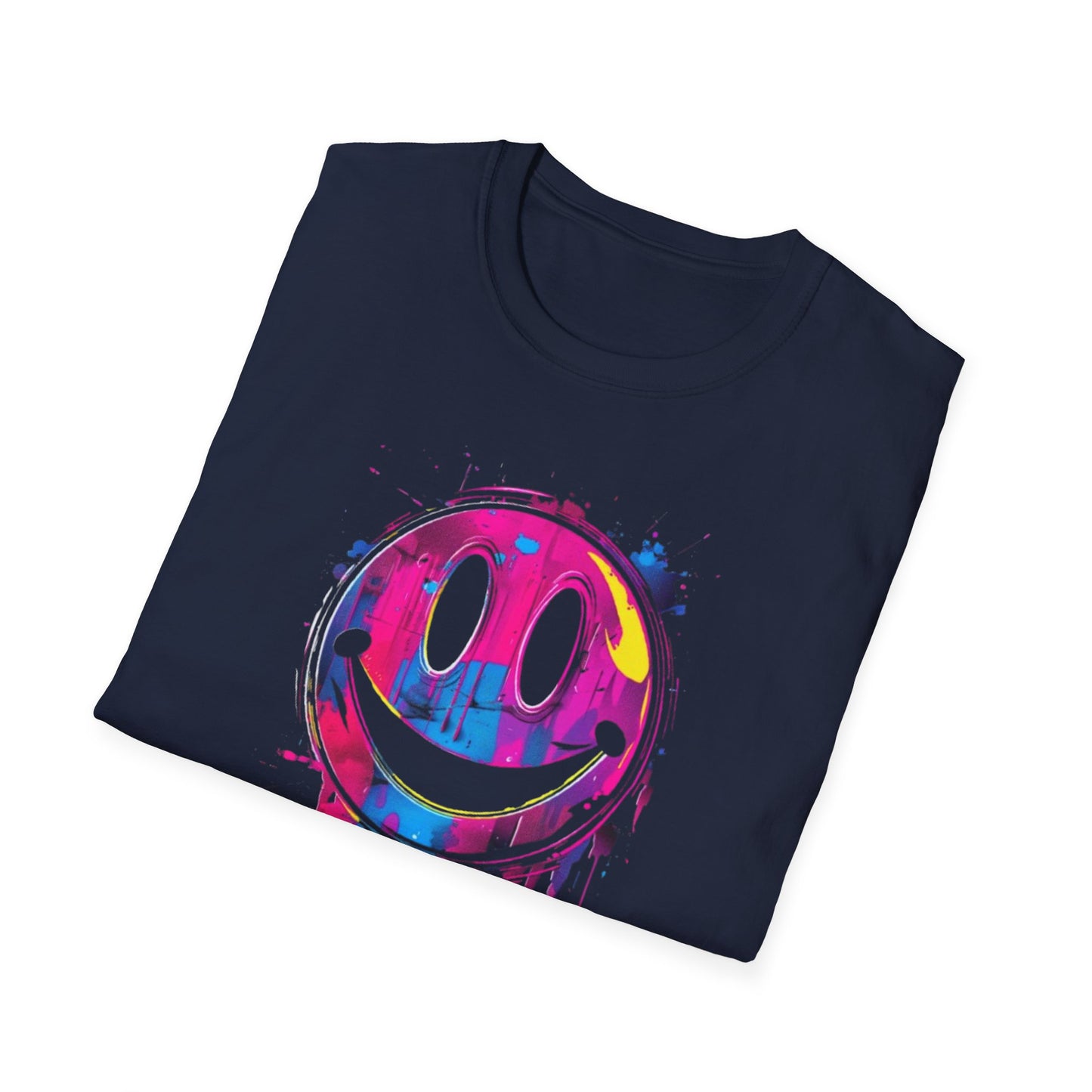 Vibrant Smiley Face Unisex T-Shirt Printify T-Shirt Rhythm & Drip Apparel