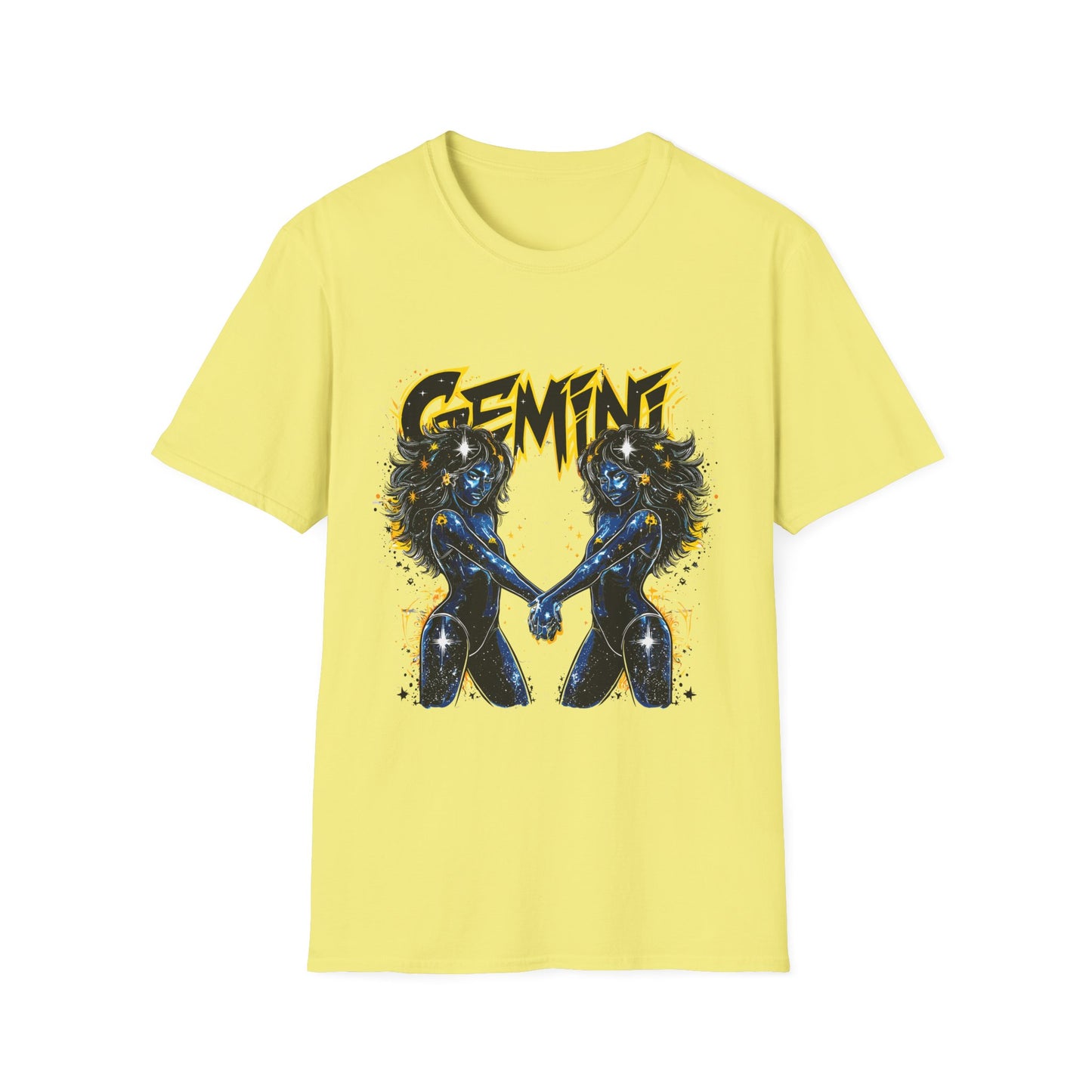Gemini Zodiac T-Shirt Cornsilk Printify T-Shirt Rhythm & Drip Apparel