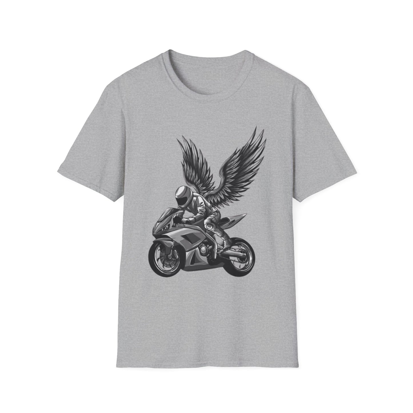 Wings of Freedom Motorbike T-Shirt Sport Grey Printify T-Shirt Rhythm & Drip Apparel