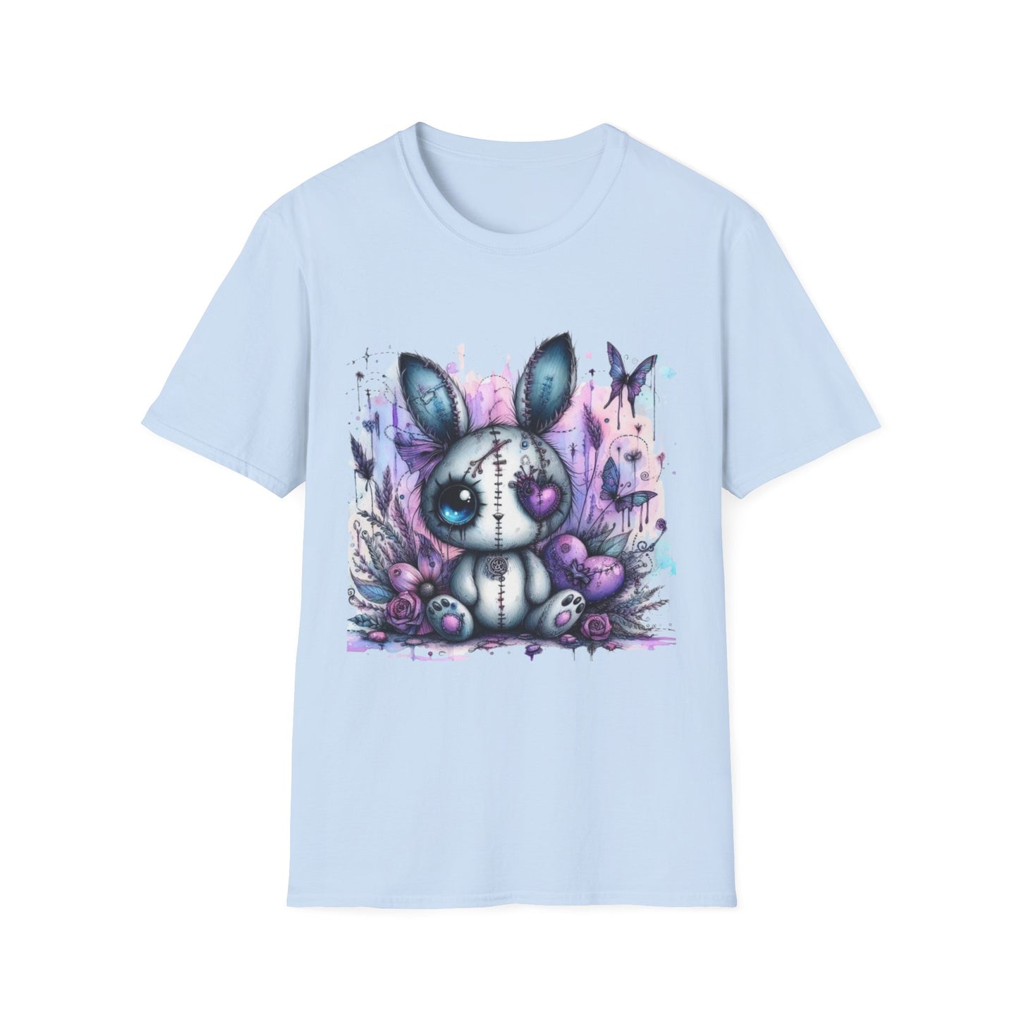Cute Gothic Bunny Unisex T-Shirt | Softstyle Tee for Halloween & Casual Wear