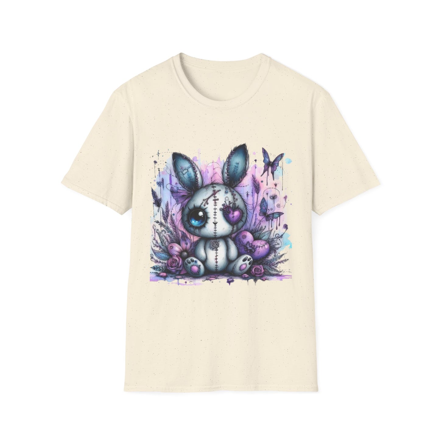 Cute Gothic Bunny Unisex T-Shirt | Softstyle Tee for Halloween & Casual Wear