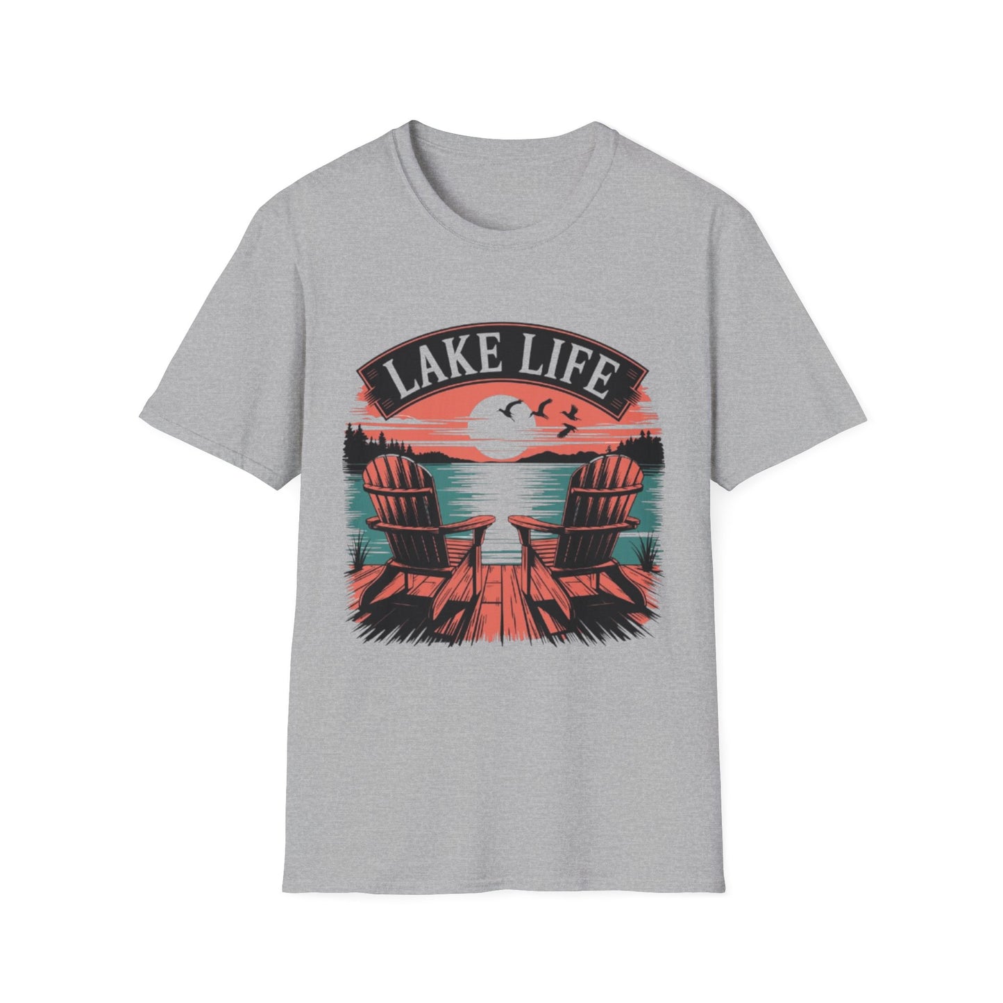 Summer- Lake Life T-Shirt Sport Grey Printify T-Shirt Rhythm & Drip Apparel
