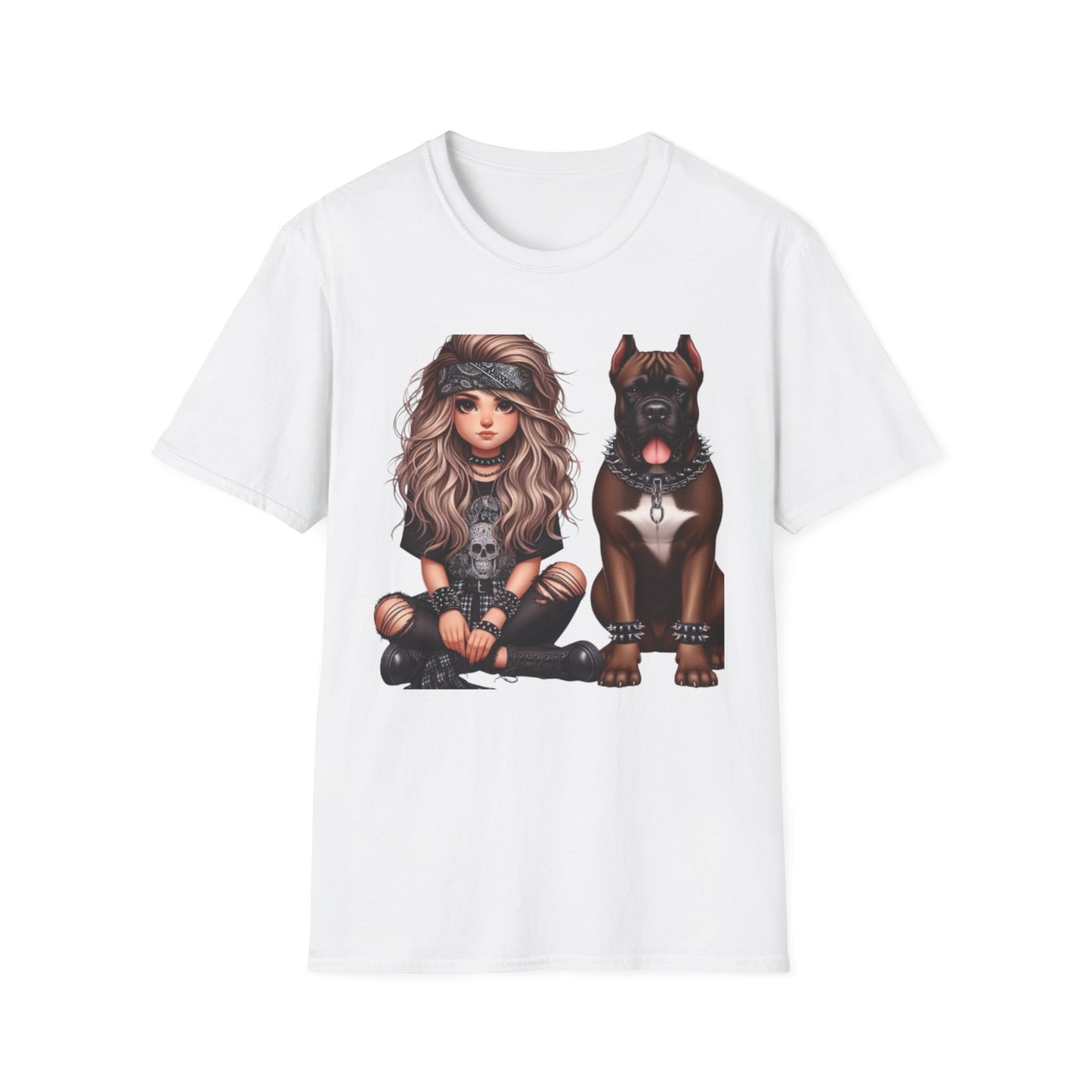 A Girl And Her Dog 5 T-Shirt White Printify T-Shirt Rhythm & Drip Apparel