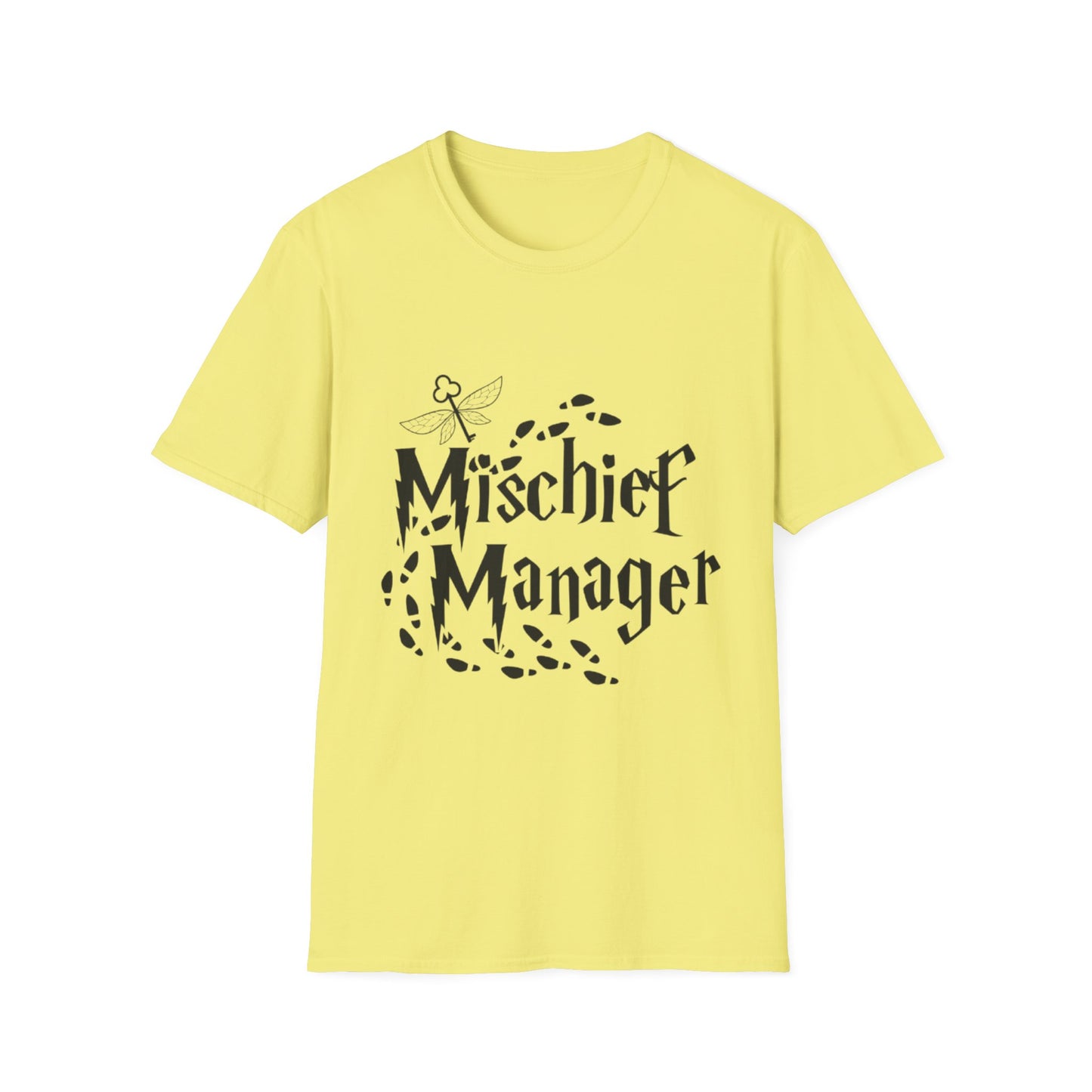 Mischief Manager Unisex Softstyle T-Shirt - Playful and Trendy Statement Tee