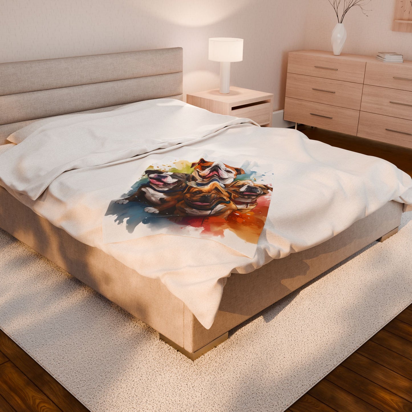 Dog- Dog Lover's Velveteen Plush Blanket, Cozy Home Décor for Pet Owners, Perfect Gift for Animal Lovers, Warm and Soft Throw, Unique Dog Art Printify All Over Prints Rhythm & Drip Apparel