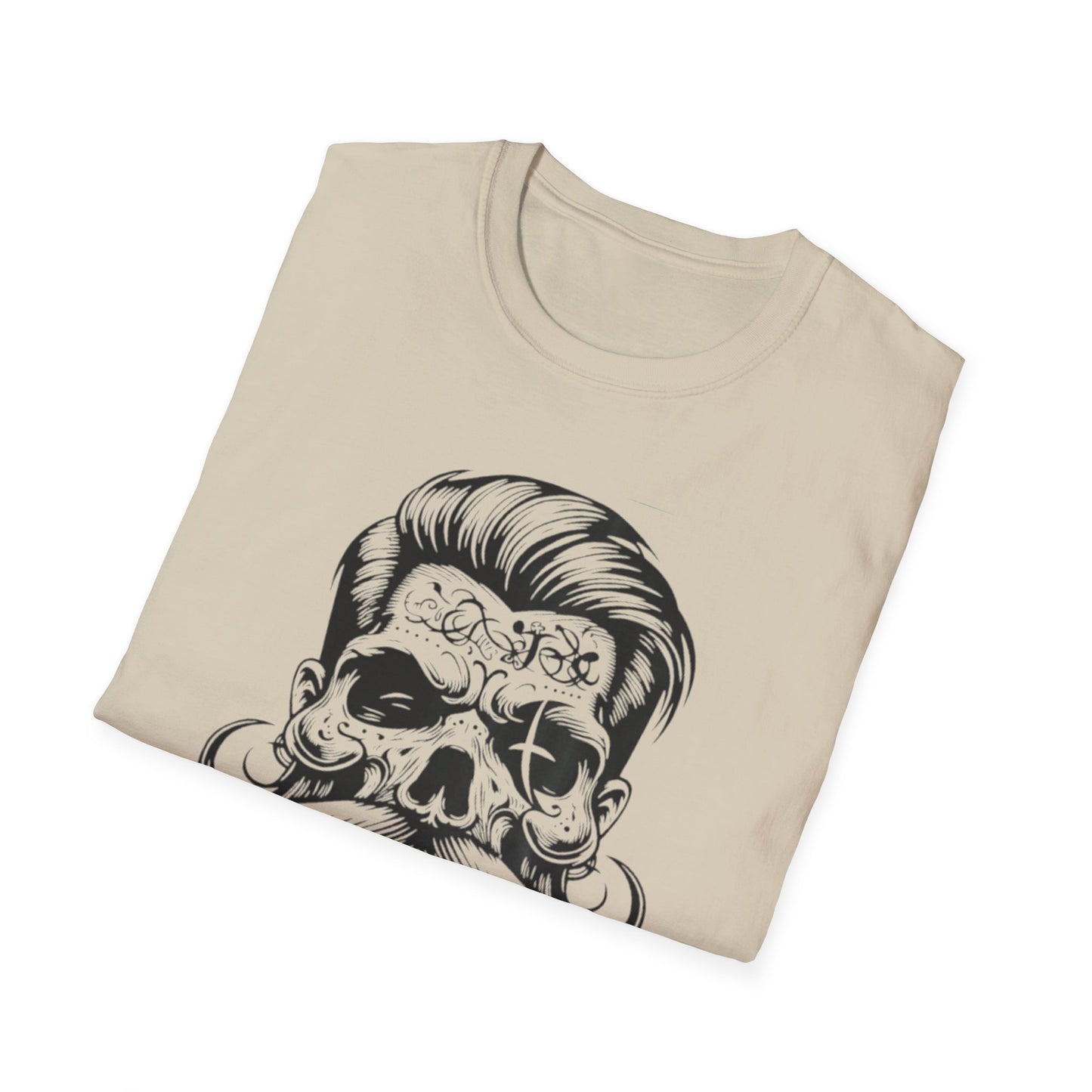 Stylish Skull Beard T-Shirt Printify T-Shirt Rhythm & Drip Apparel