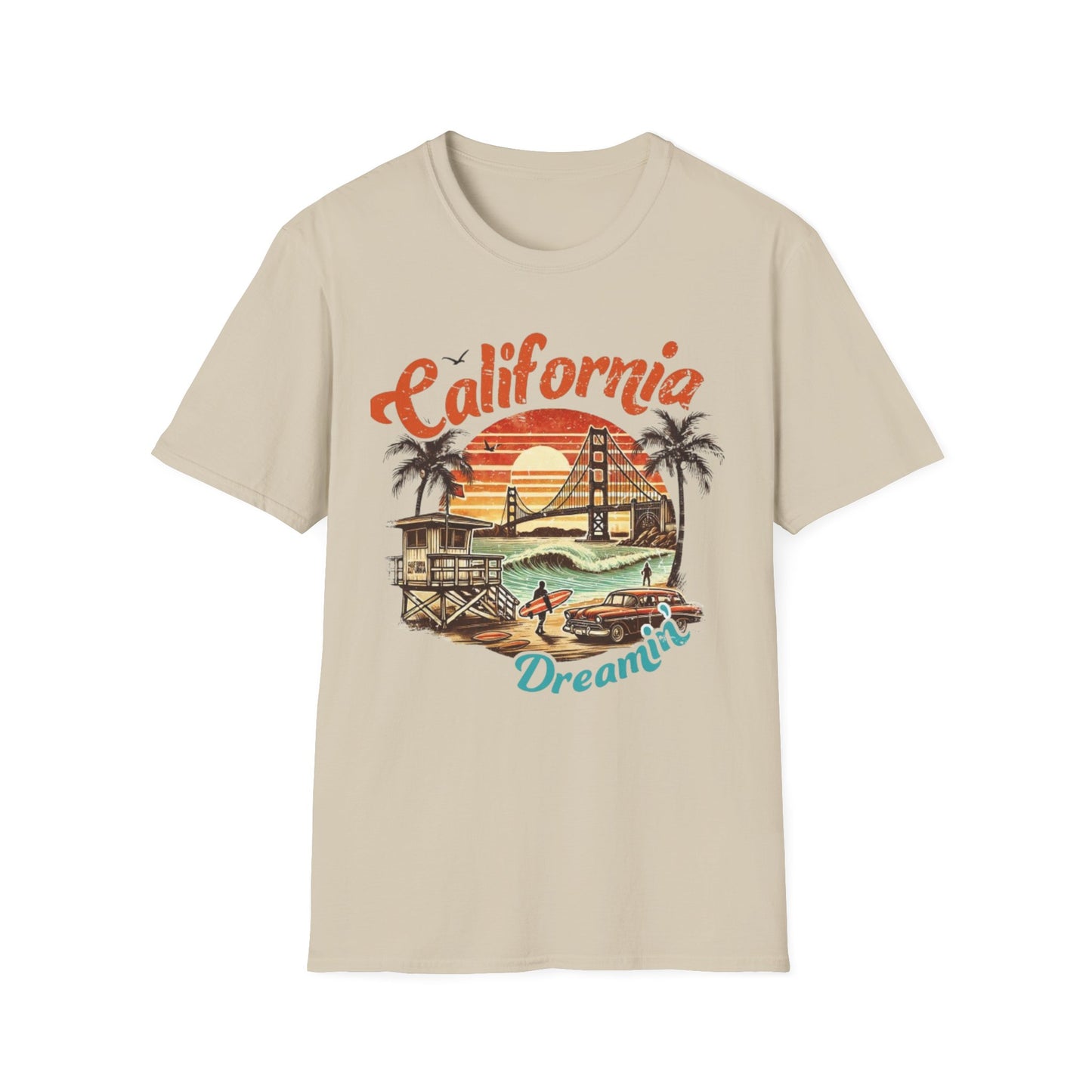 Summer- California Dreamin' T-Shirt Sand Printify T-Shirt Rhythm & Drip Apparel