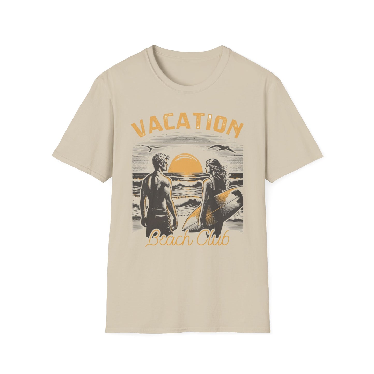 Summer- Retro Vacation Beach Club T-Shirt Sand Printify T-Shirt Rhythm & Drip Apparel