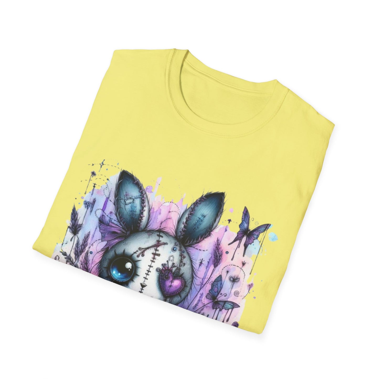 Cute Gothic Bunny Unisex T-Shirt | Softstyle Tee for Halloween & Casual Wear