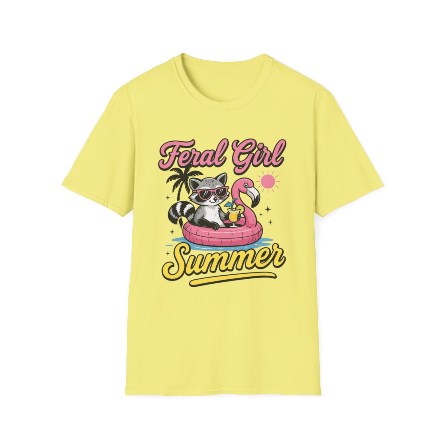 Summer- Feral Girl Summer T-Shirt Cornsilk Printify T-Shirt Rhythm & Drip Apparel