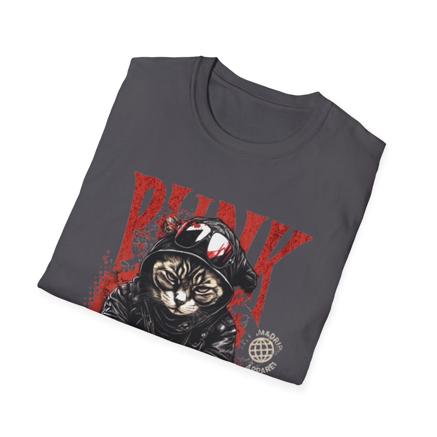 Punk Cat T-Shirt Printify T-Shirt Rhythm & Drip Apparel