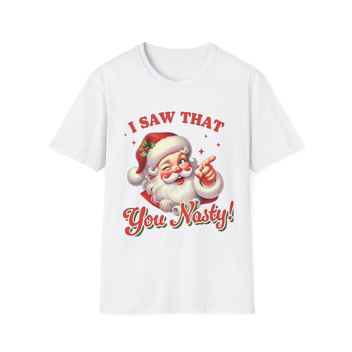 Funny Santa Claus T-Shirt, Christmas Humor Tee, Unisex Holiday Shirt, Festive Gift, Casual Christmas Outfit White Printify T-Shirt Rhythm & Drip Apparel