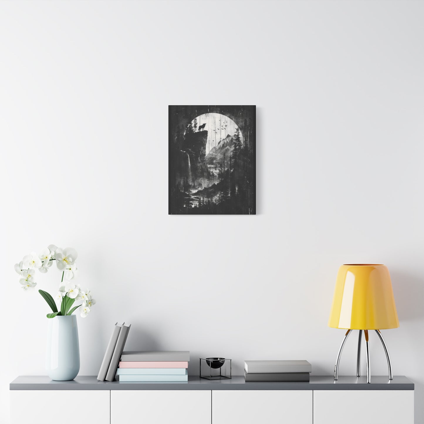 Wolf- Artistic Wolf Wall Art, Canvas Print, Nature Decor, Home Aesthetic, Unique Gift, Wall Decor, Modern Art Rhythm & Drip Canvas Rhythm & Drip Apparel