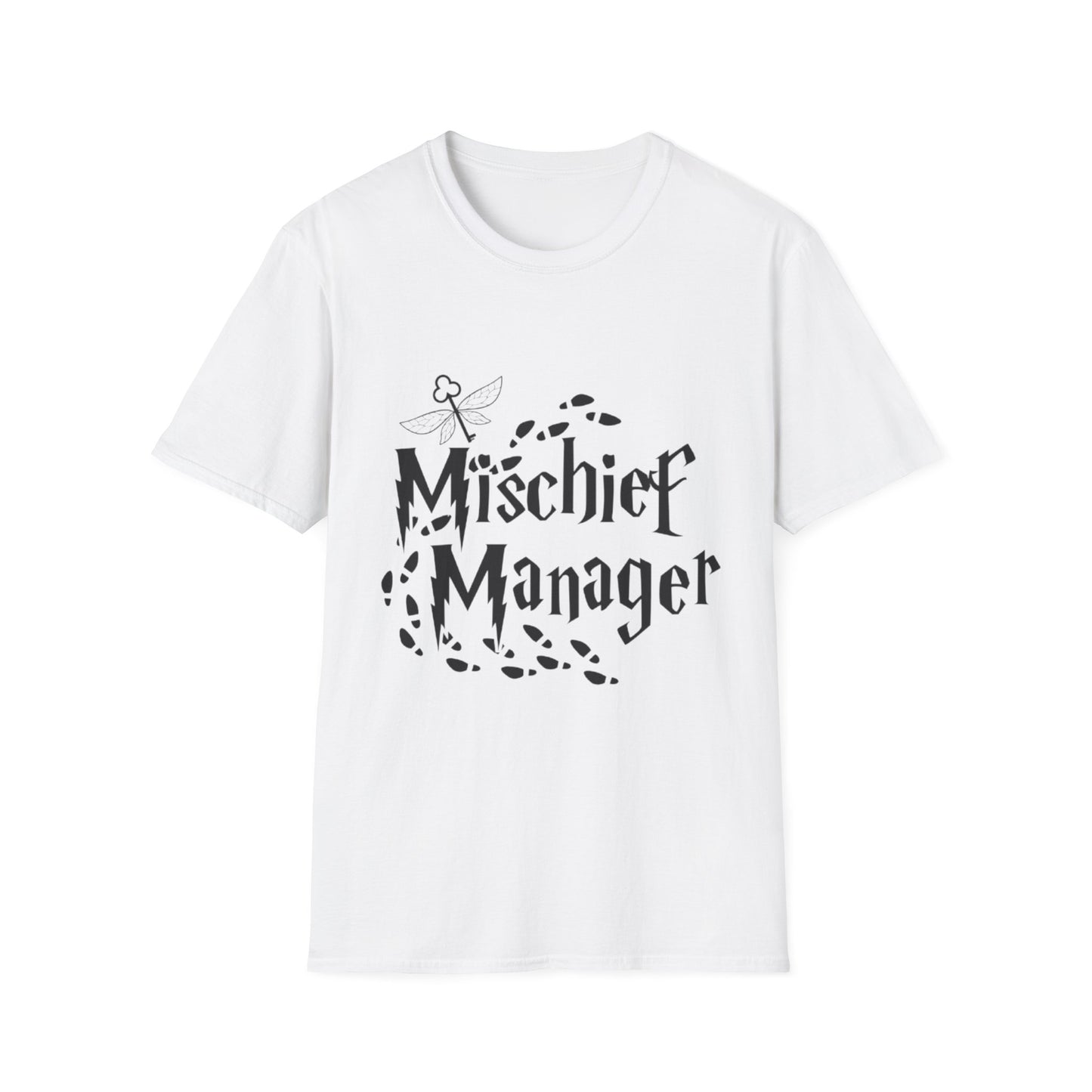 Mischief Manager Unisex Softstyle T-Shirt - Playful and Trendy Statement Tee