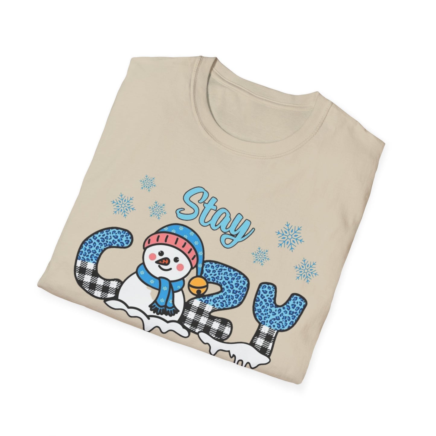 Winter- Cozy Snowman T-Shirt Printify T-Shirt Rhythm & Drip Apparel