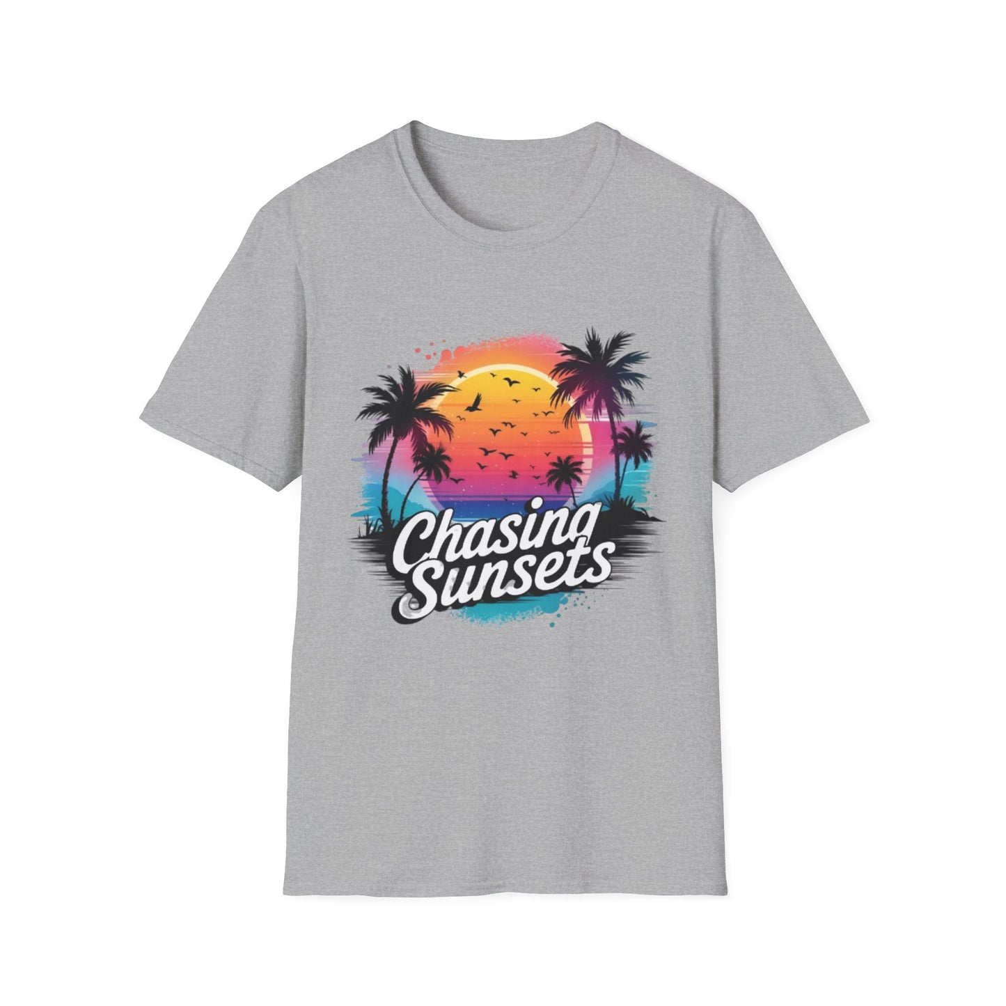Summer- Chasing Sunsets T-Shirt Sport Grey Printify T-Shirt Rhythm & Drip Apparel