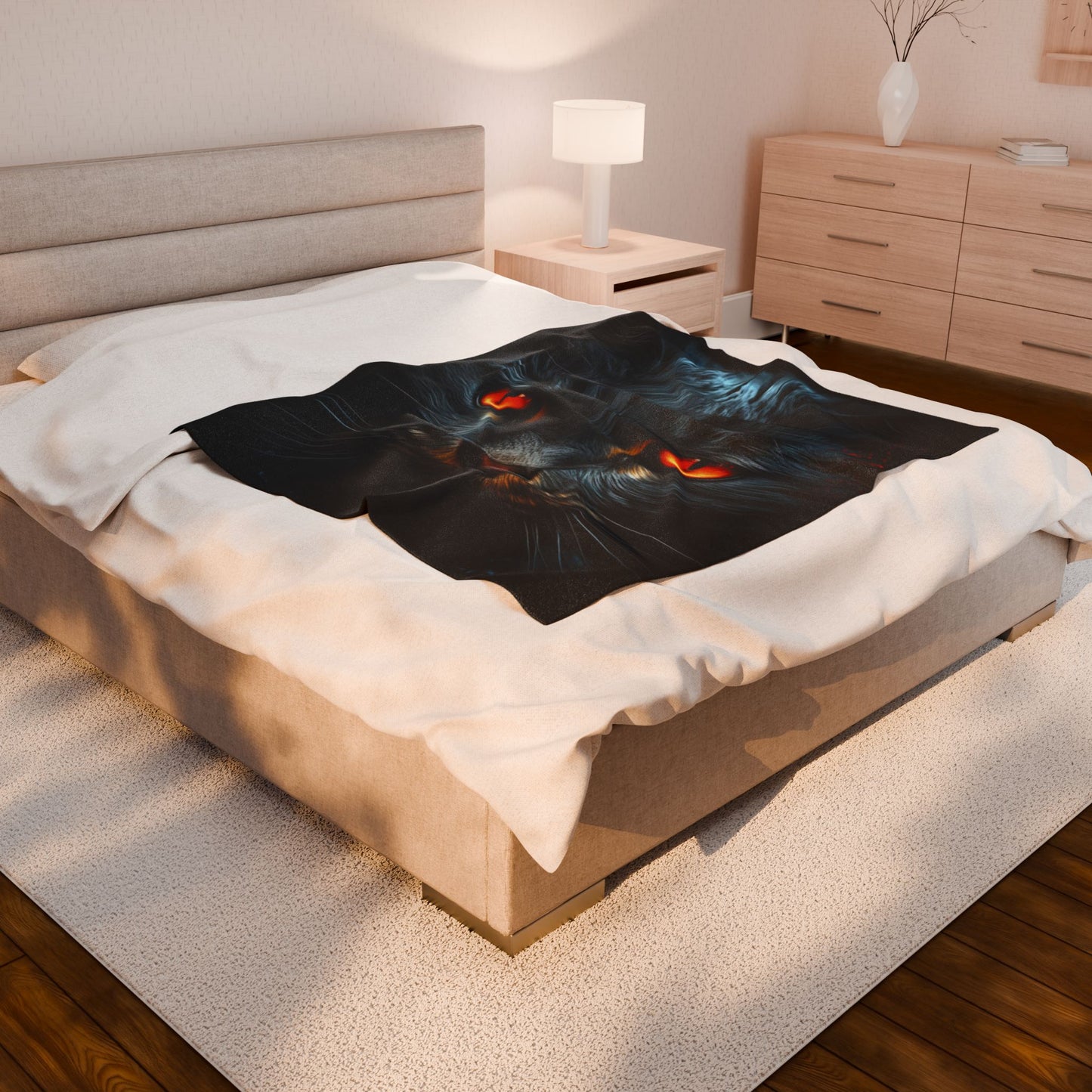 Cat- Fierce Feline Velveteen Plush Blanket, Cozy Cat Lover Throw, Cat-Themed Home Decor, Unique Gift for Pet Owners, Soft Warm Blanket Rhythm & Drip All Over Prints Rhythm & Drip Apparel