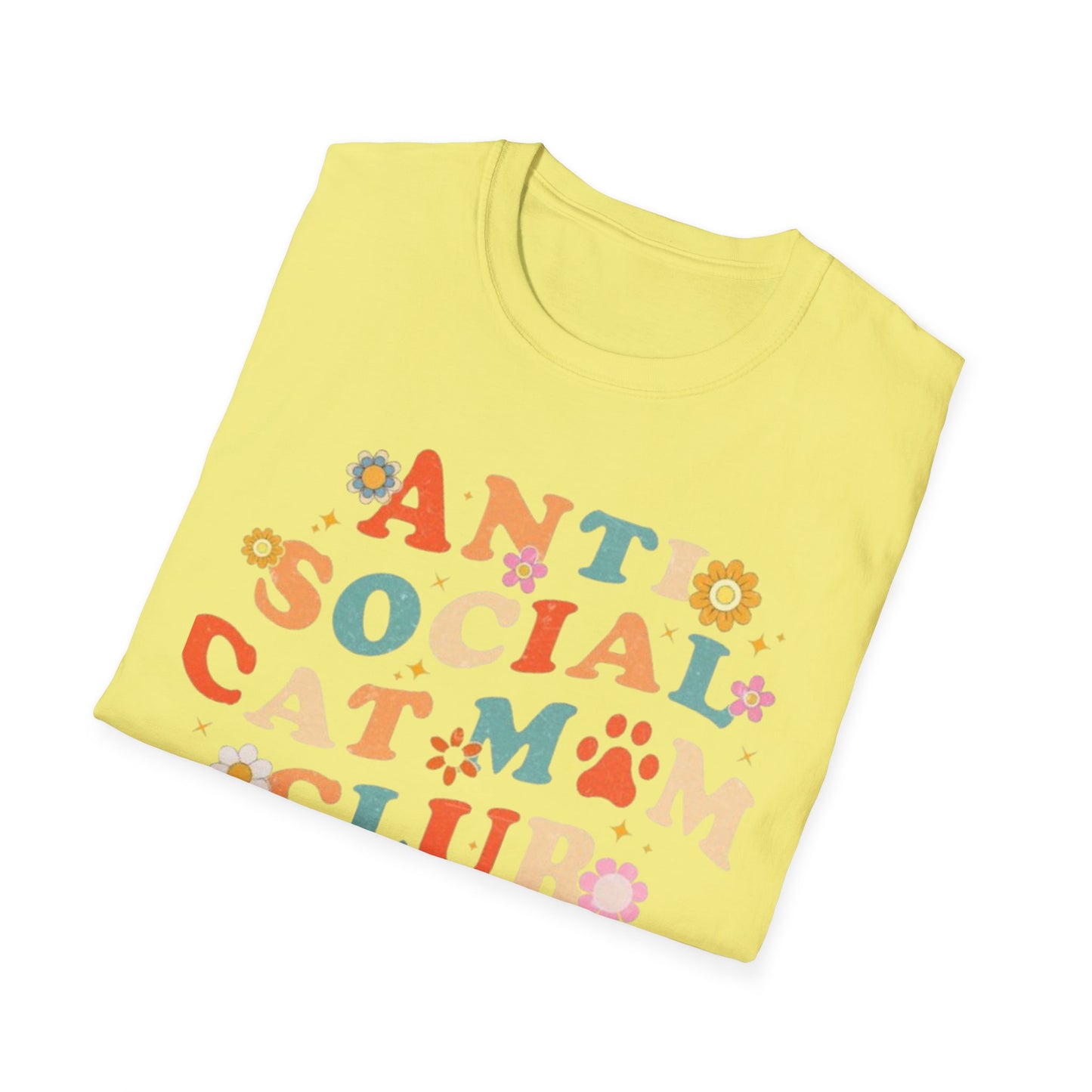 Anti-Social Cat Mom Club T-Shirt Printify T-Shirt Rhythm & Drip Apparel