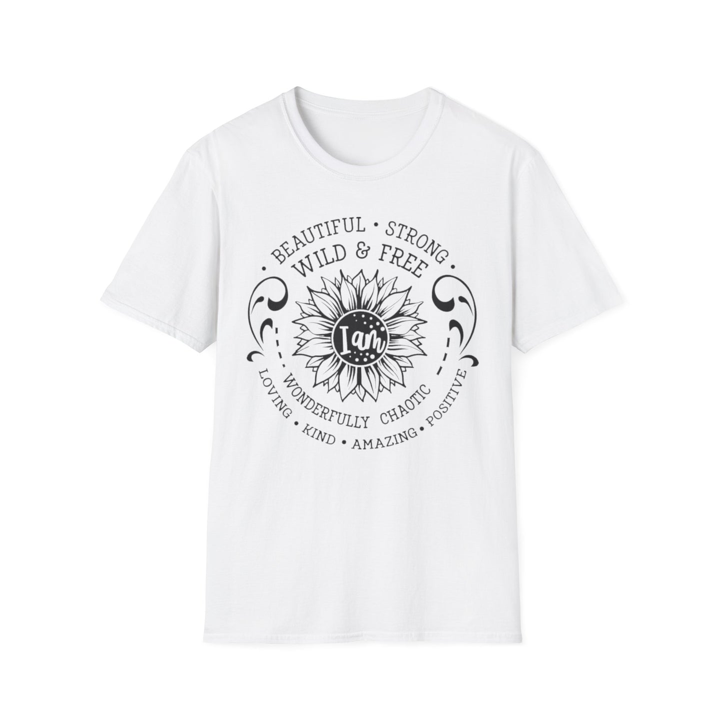 Beautiful, Strong, Wild & Free White Printify T-Shirt Rhythm & Drip Apparel