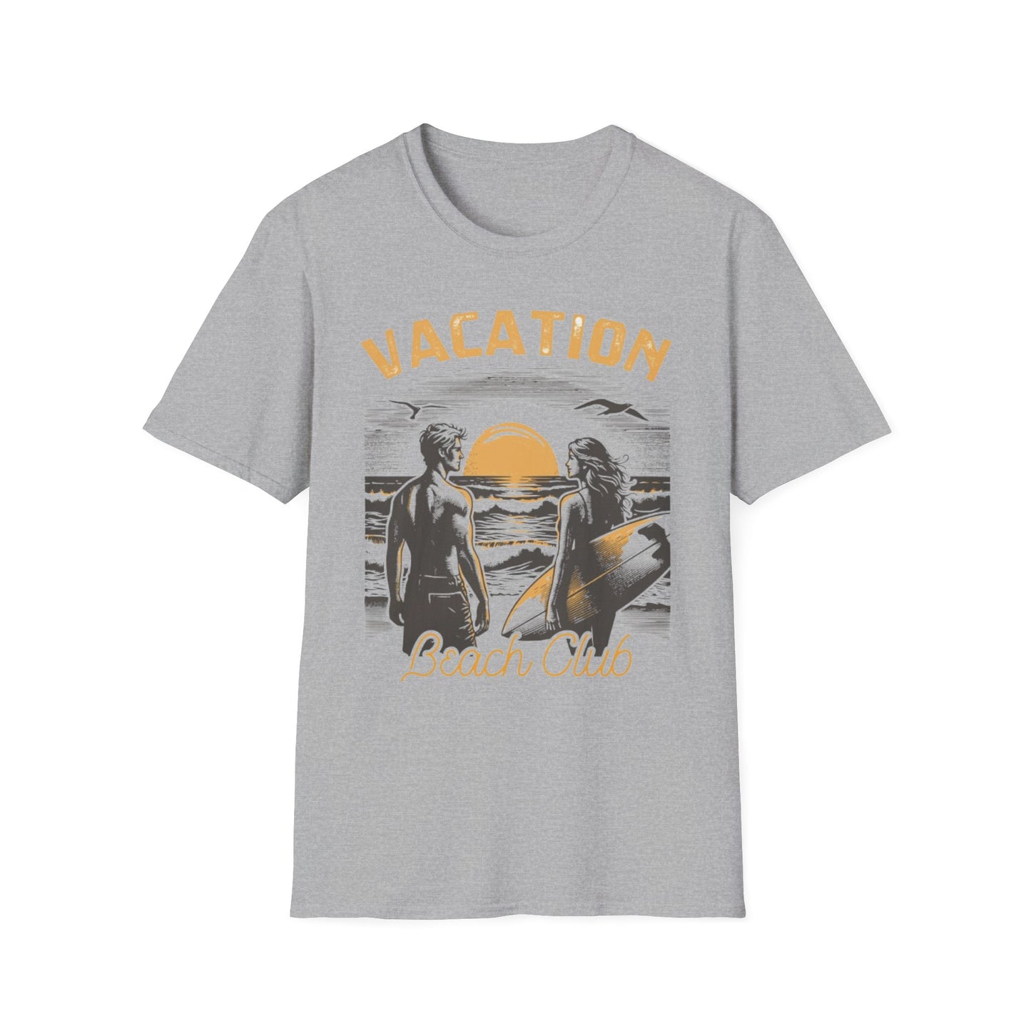 Summer- Retro Vacation Beach Club T-Shirt Sport Grey Printify T-Shirt Rhythm & Drip Apparel