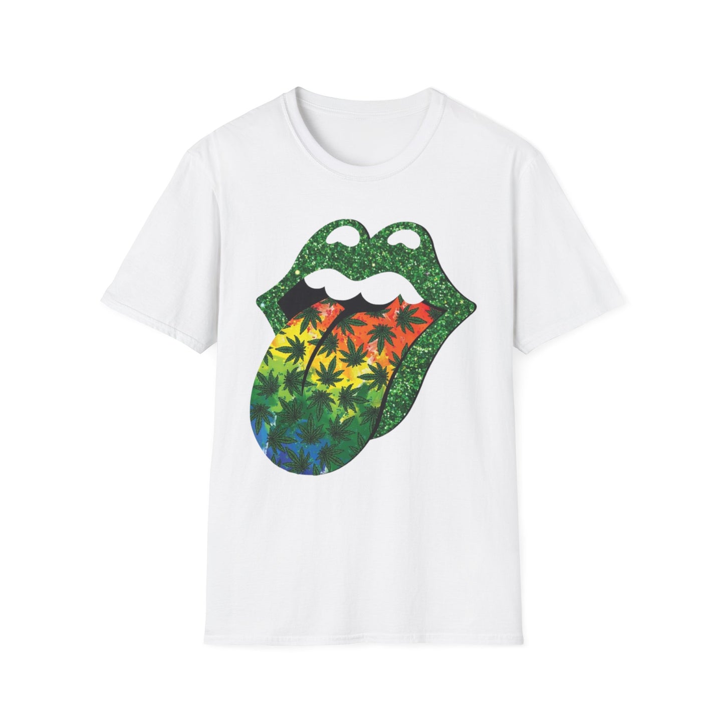 Vibrant Rolling Stones-Inspired Graphic Tee White Printify T-Shirt Rhythm & Drip Apparel