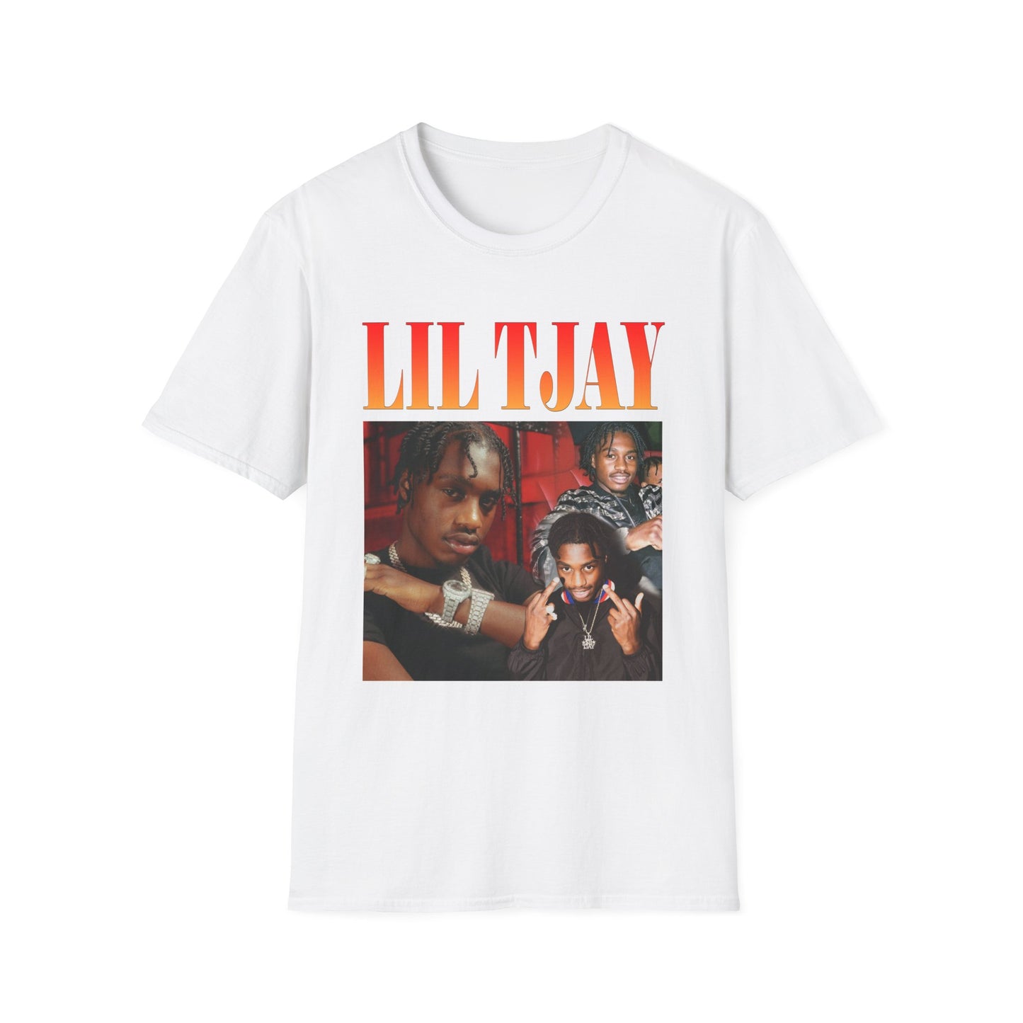 Lil Tjay Unisex Softstyle T-Shirt - Retro Graphic Tee for Music Fans - Rhythm & Drip