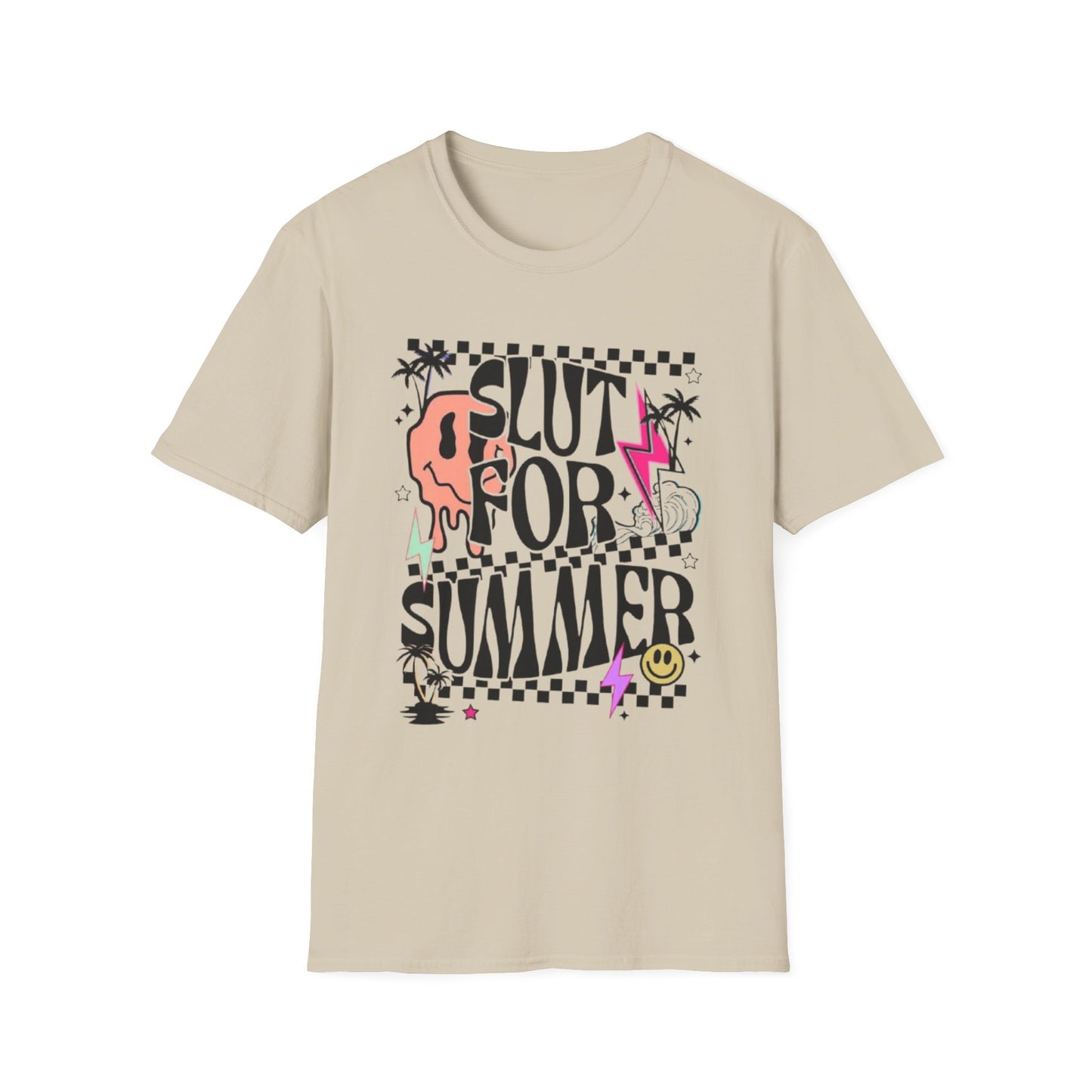 Summer- Slut For Summer T-Shirt Sand Printify T-Shirt Rhythm & Drip Apparel