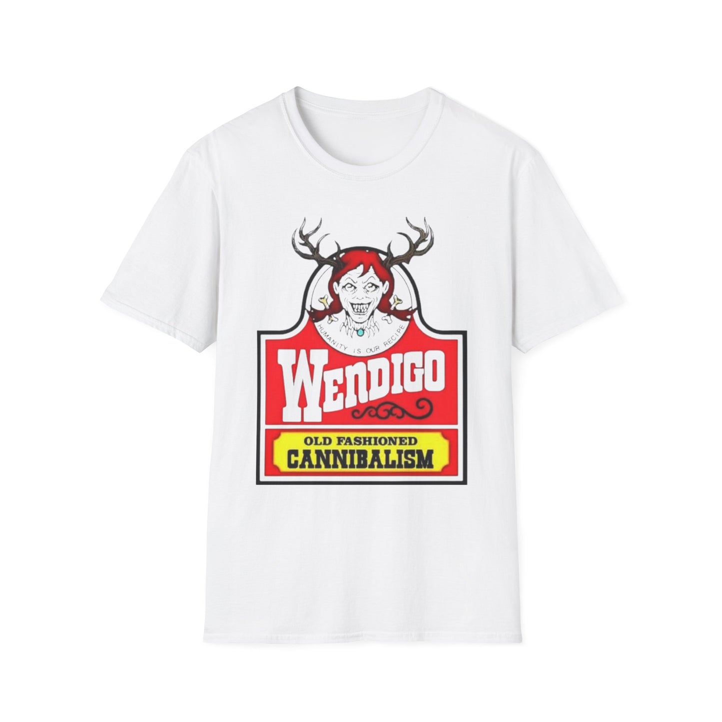 Wendigo Cannibalism T-Shirt White Printify T-Shirt Rhythm & Drip Apparel