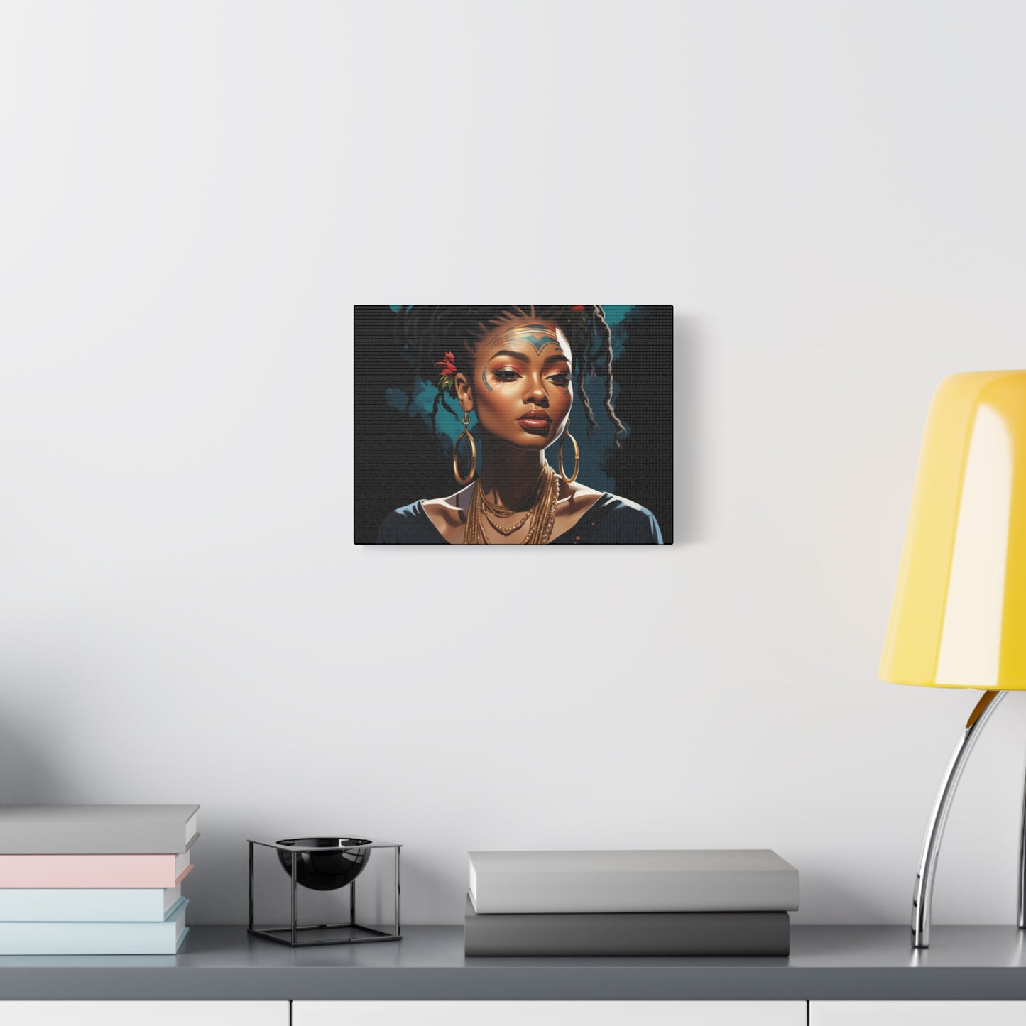 Woman- Bold Afro Woman Canvas Art, Black Art Print, Floral Wall Decor, Modern Home Decor, African American Artwork Rhythm & Drip Canvas Rhythm & Drip Apparel
