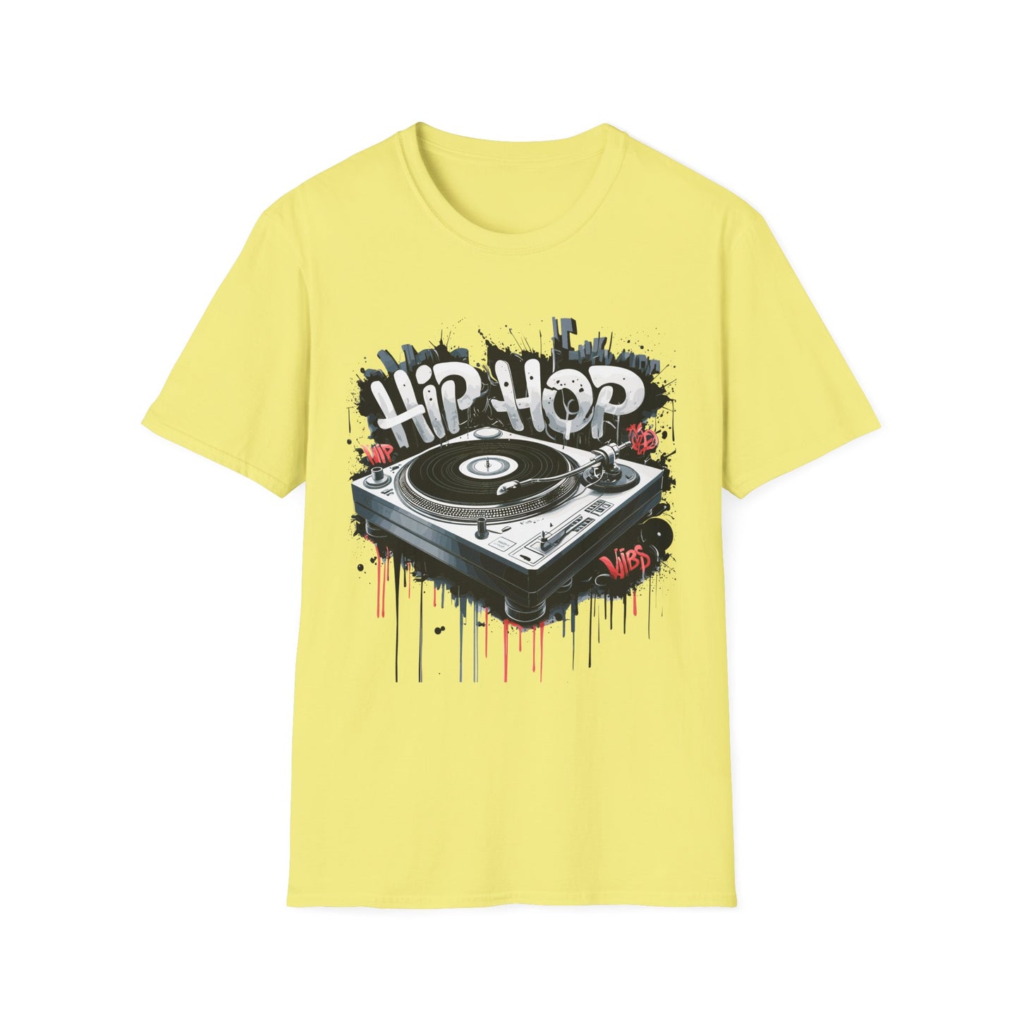 Hip Hop Turntable T-Shirt Cornsilk Printify T-Shirt Rhythm & Drip Apparel