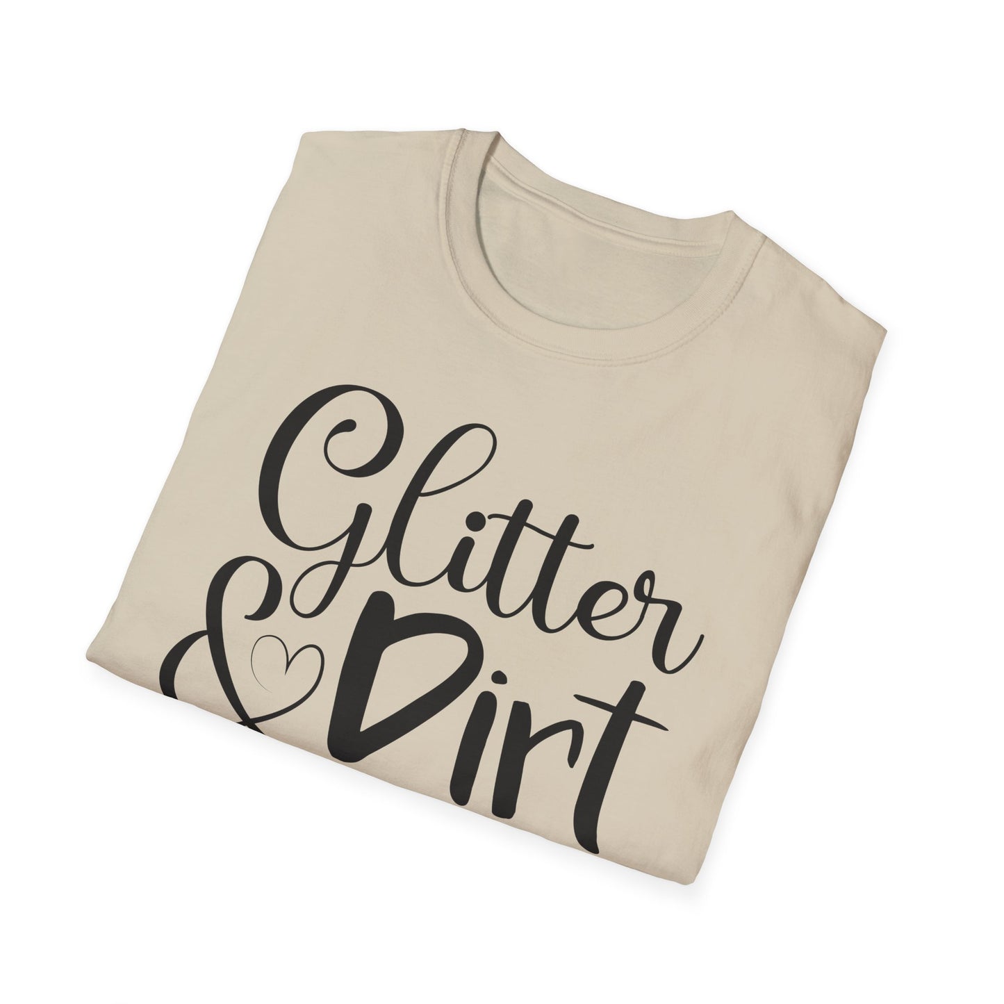 Mom of Both Glitter & Dirt T-Shirt Printify T-Shirt Rhythm & Drip Apparel