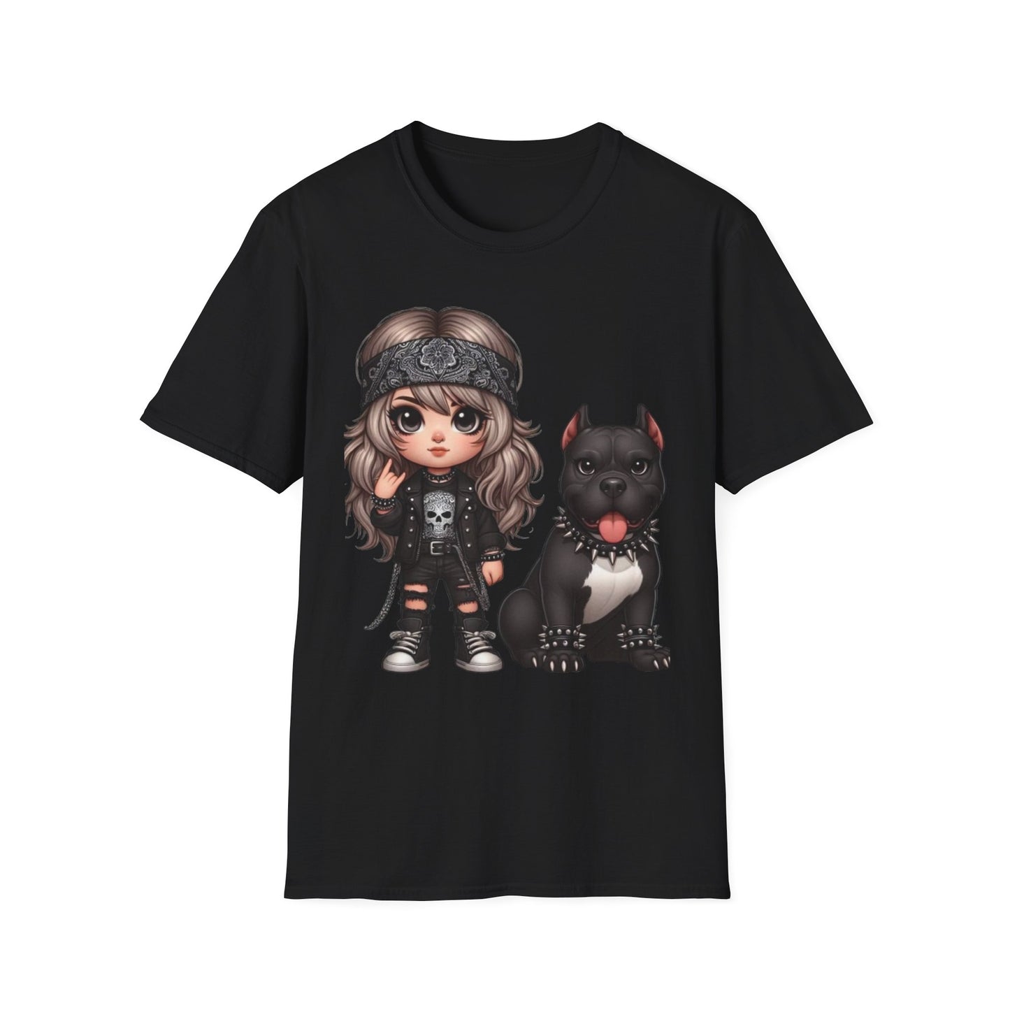 A Girl And Her Dog 4 T-Shirt Black Printify T-Shirt Rhythm & Drip Apparel