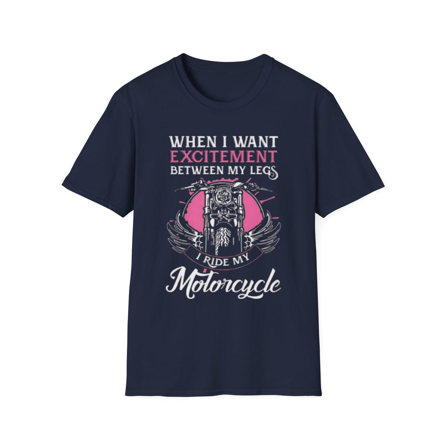When I Want Excitement Between My Legs Navy Printify T-Shirt Rhythm & Drip Apparel