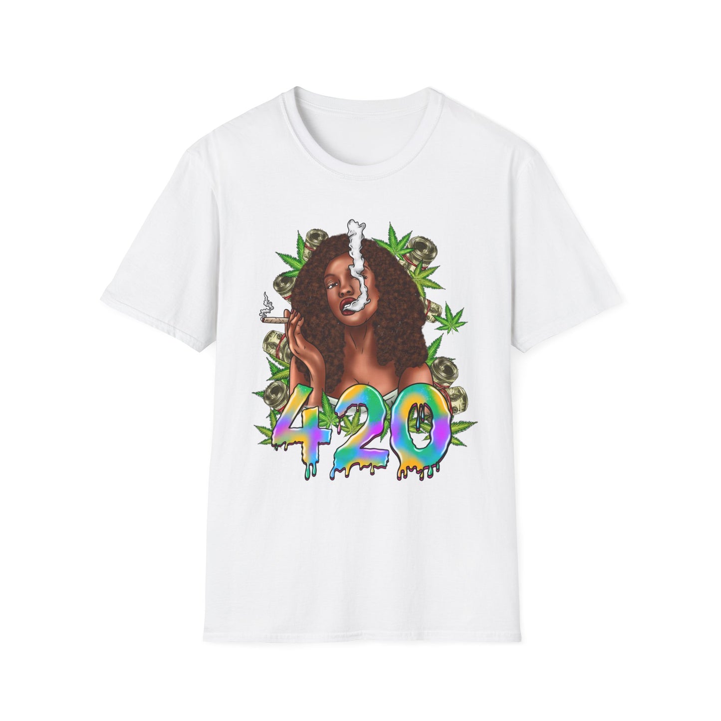 420 Babe T-Shirt White Printify T-Shirt Rhythm & Drip Apparel