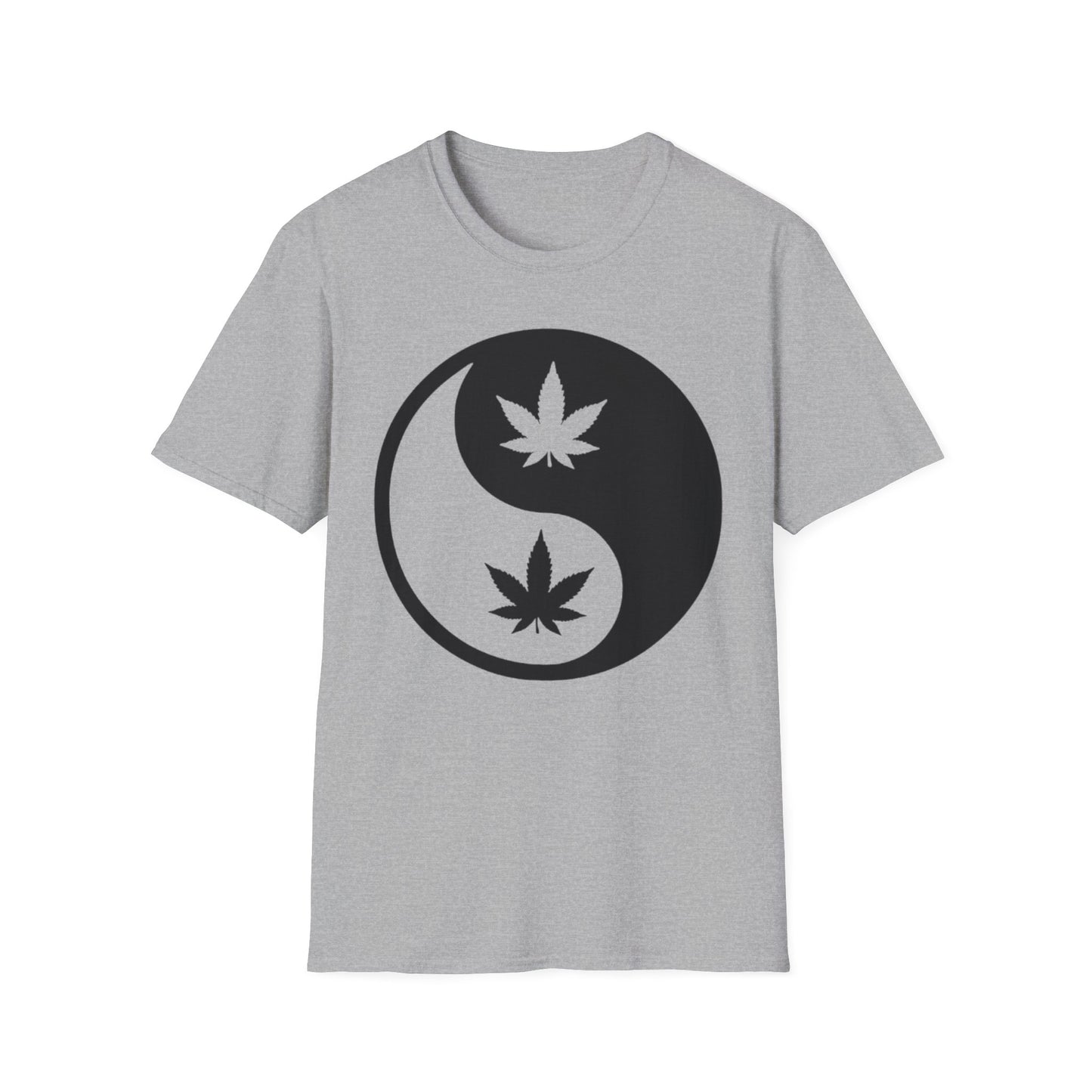 Ying Yang Weed T-Shirt Sport Grey Printify T-Shirt Rhythm & Drip Apparel